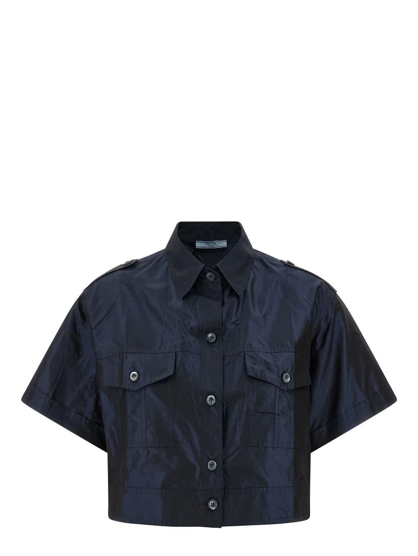 Blue Silk Blouse