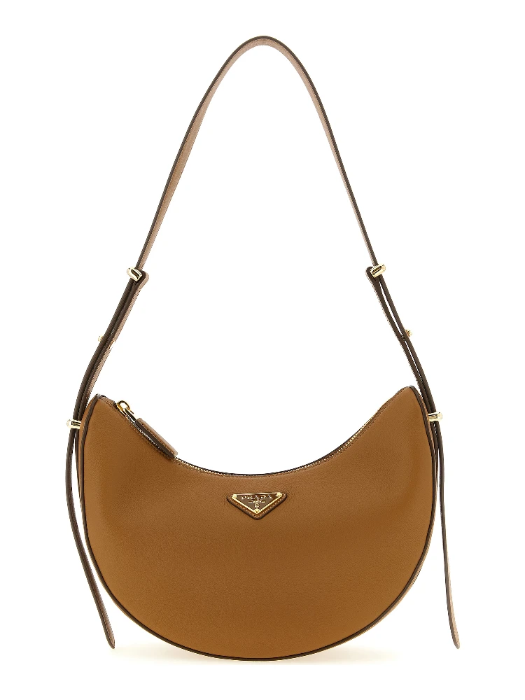 Brown Calfskin Shoulder Bag