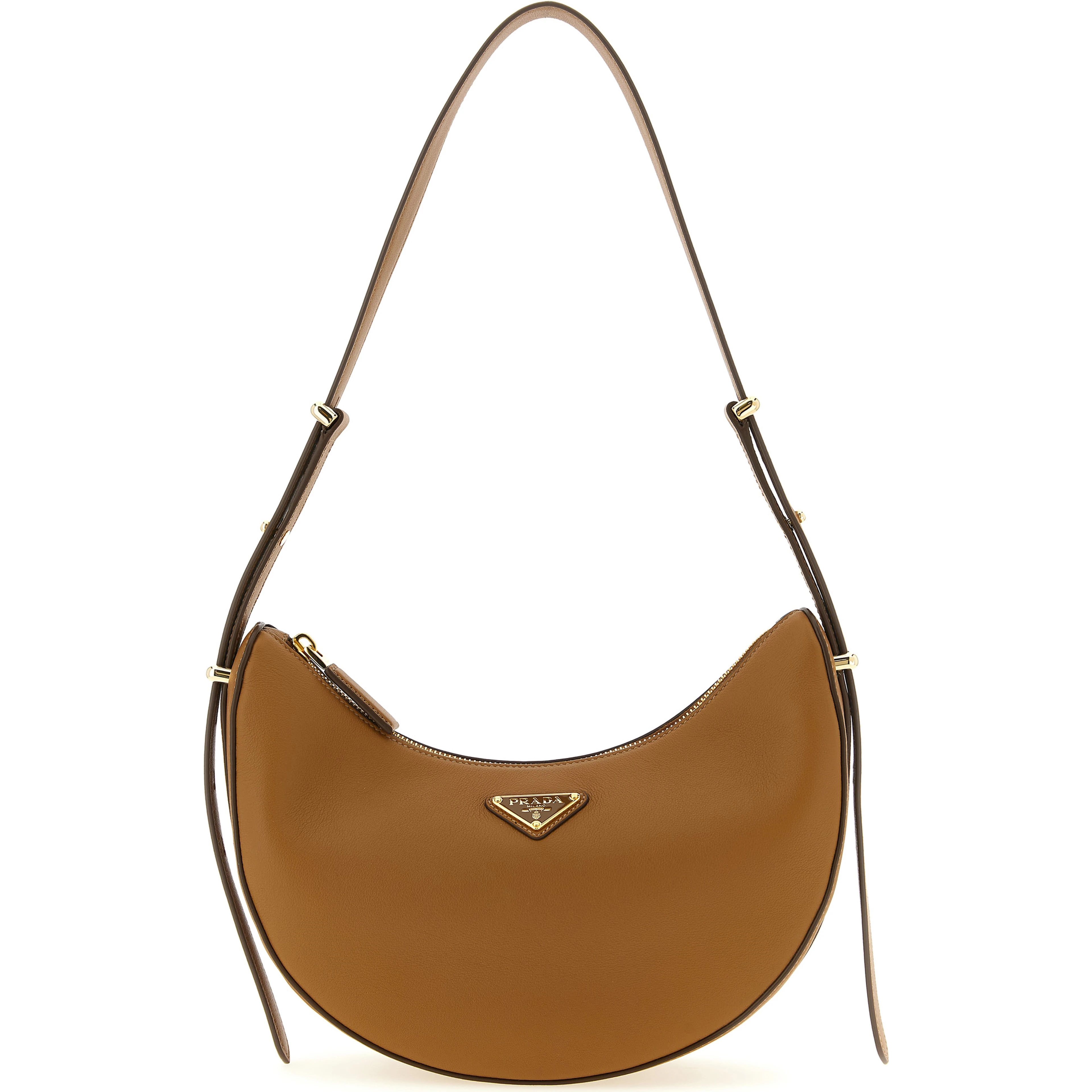 Brown Calfskin Shoulder Bag