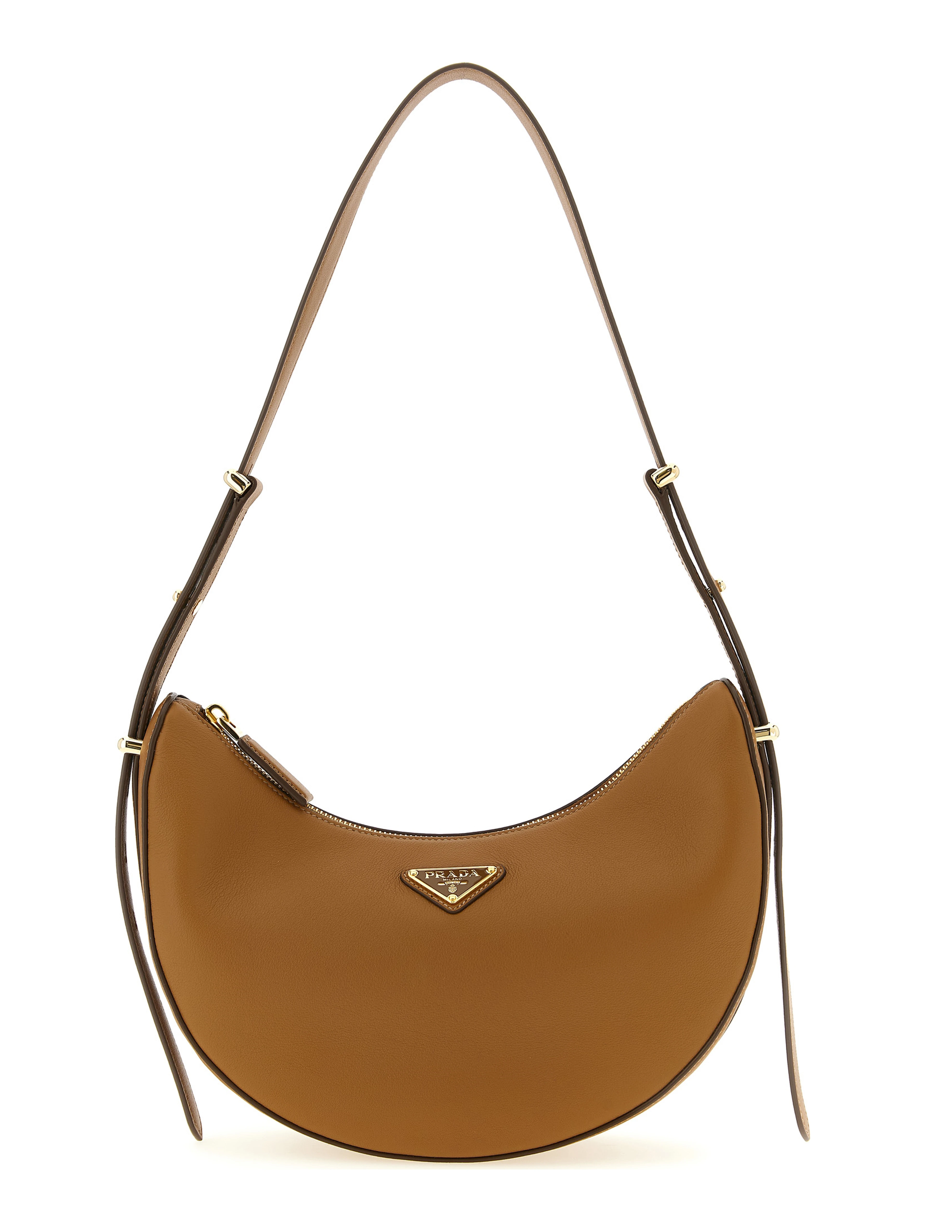 Brown Calfskin Shoulder Bag