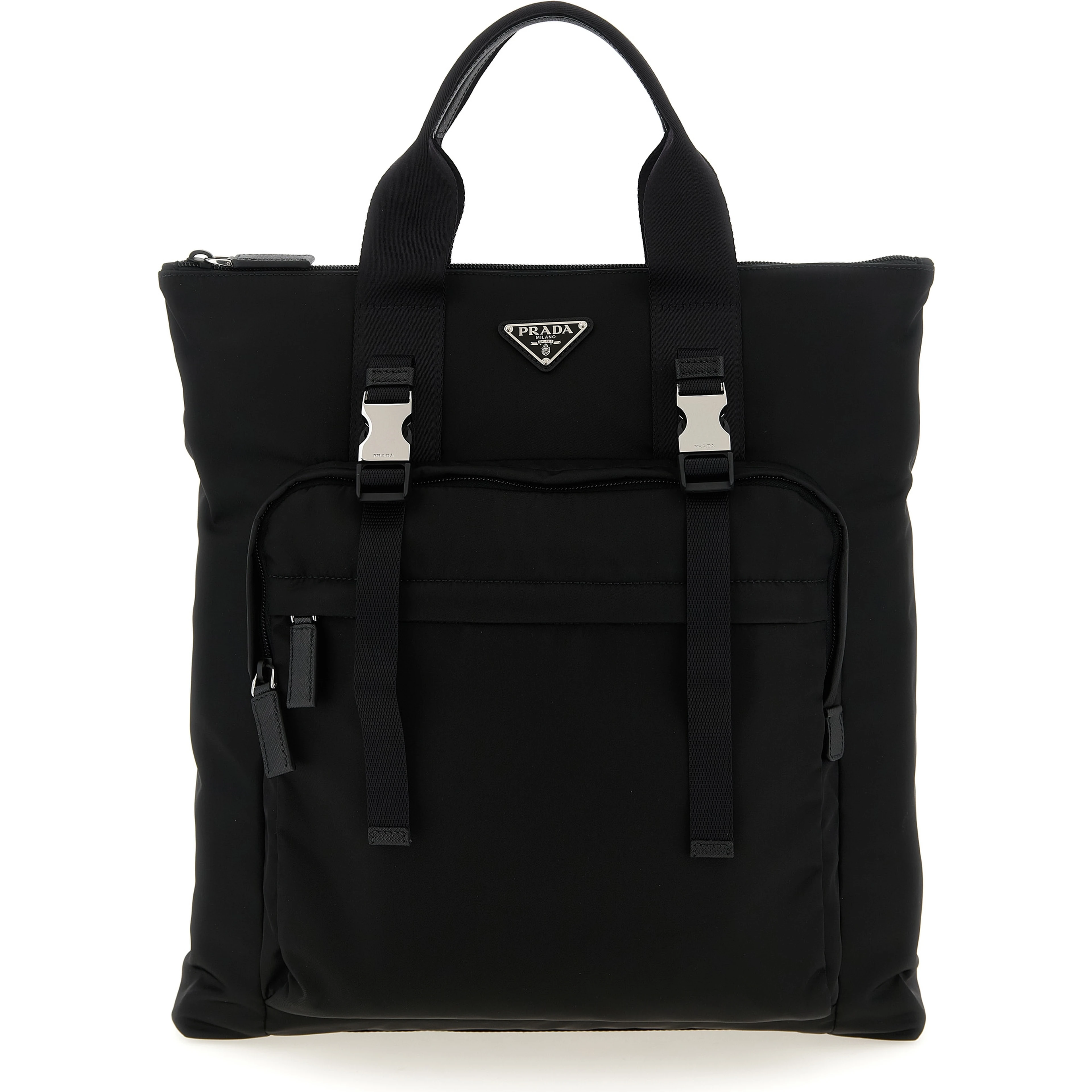 Black Recycled Polyamide Tote Bag