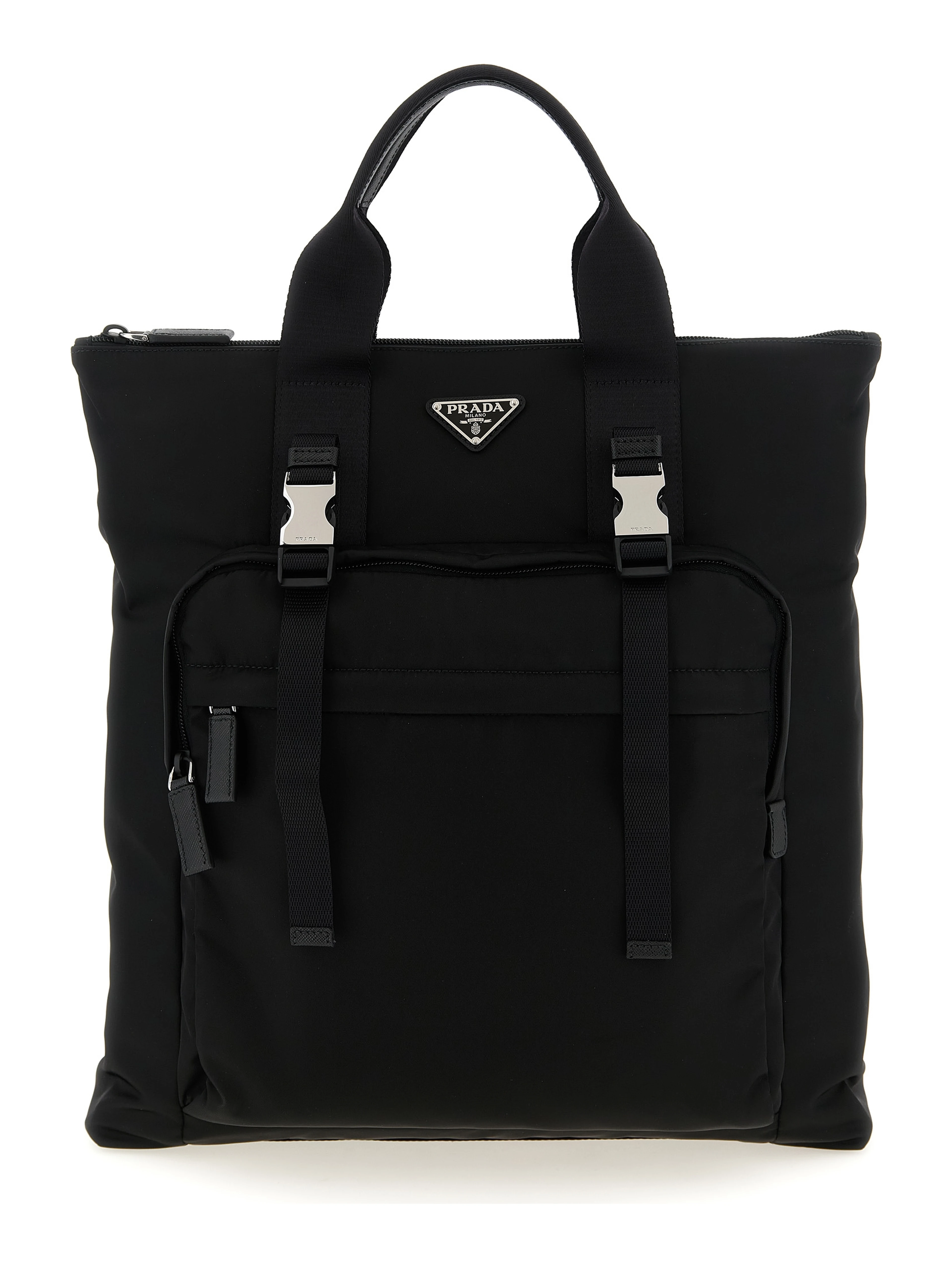 Black Recycled Polyamide Tote Bag