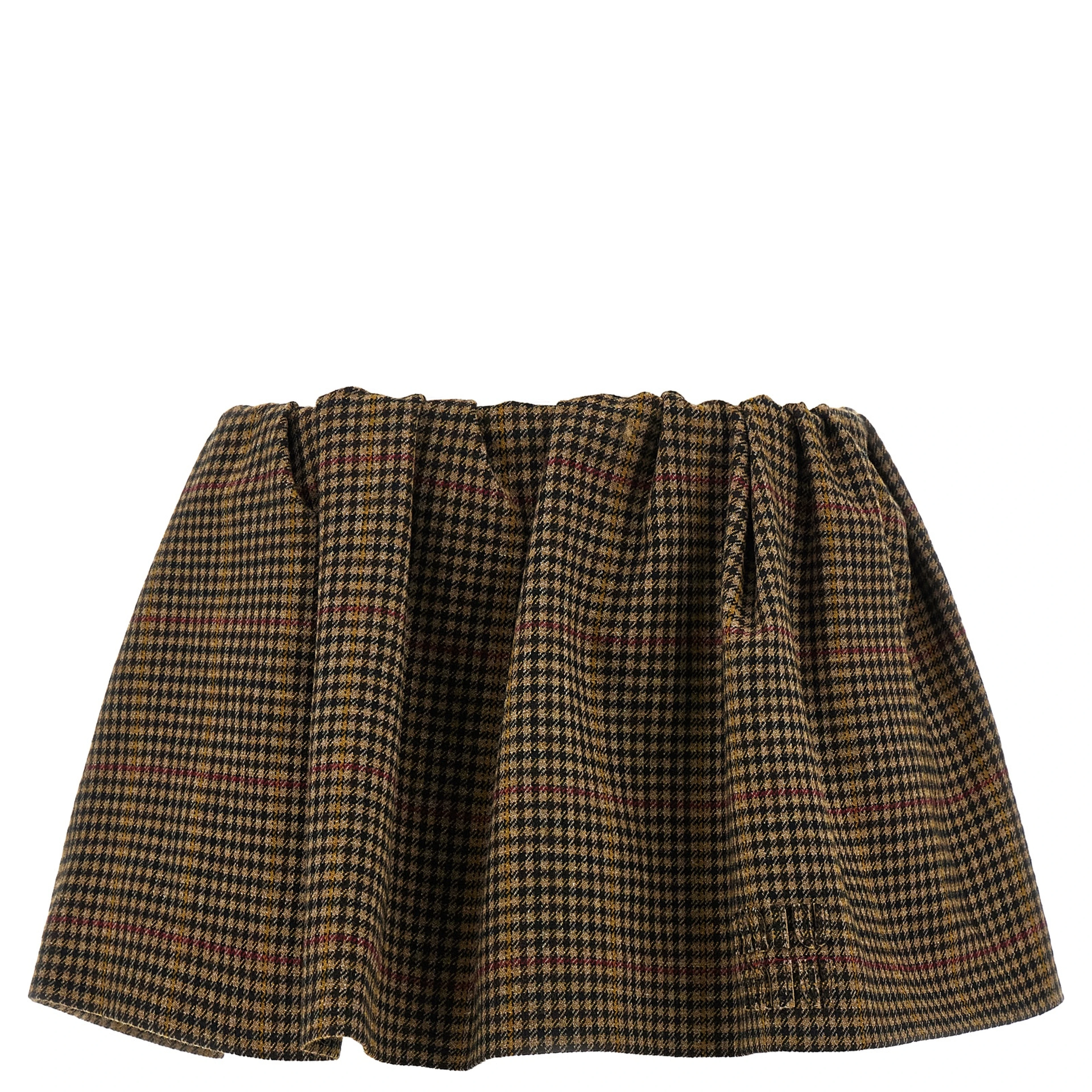 Brown Virgin Wool Long Skirt