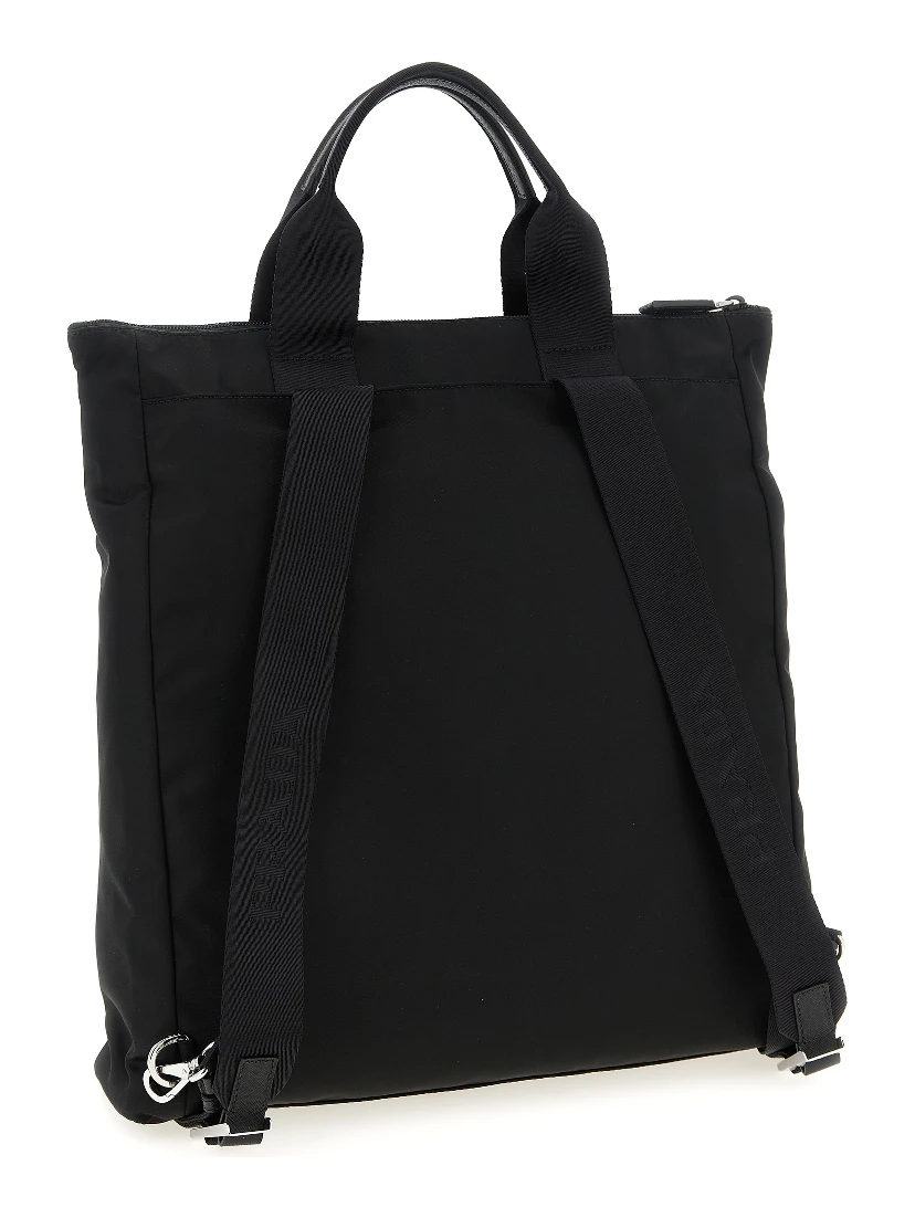 Black Recycled Polyamide Tote Bag