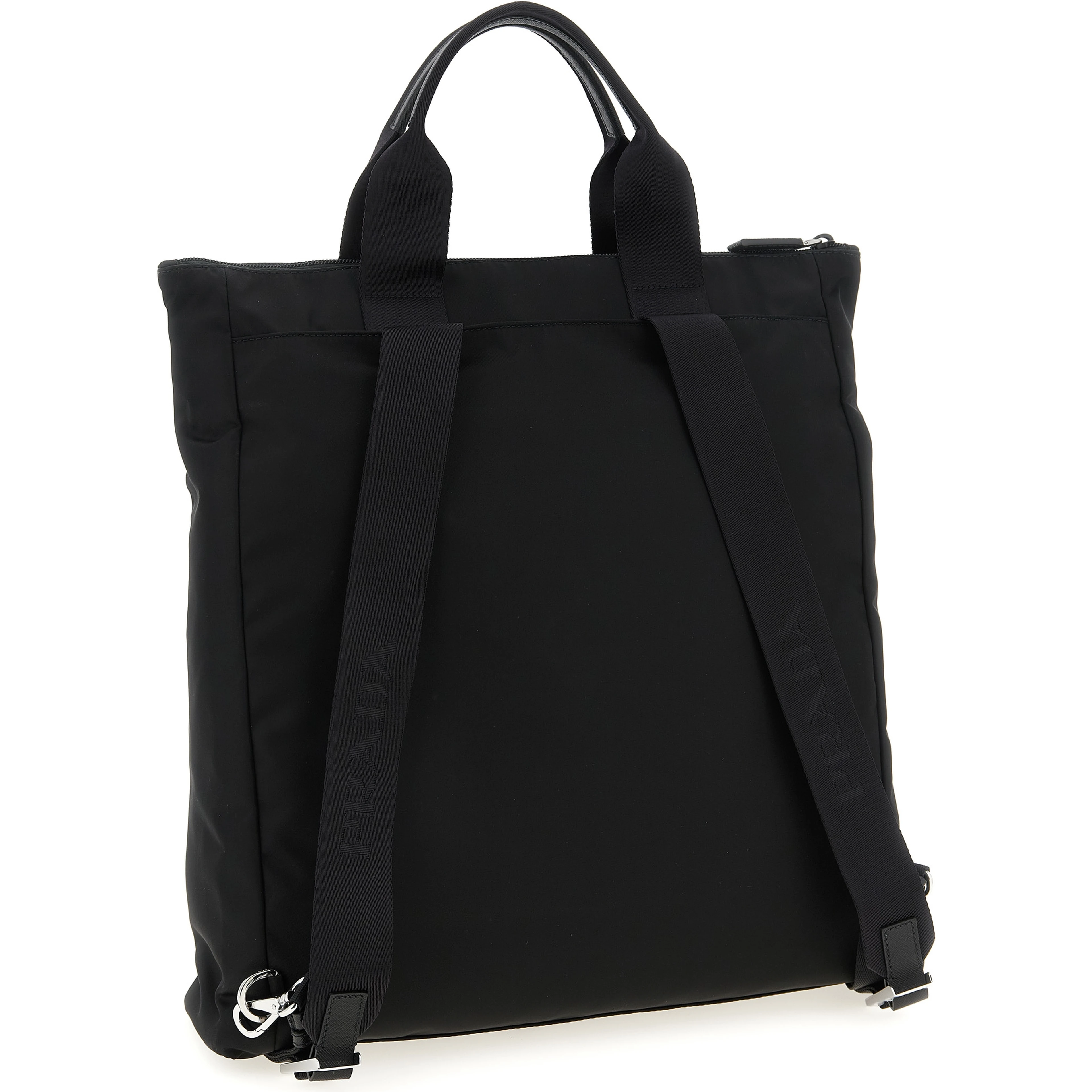 Black Recycled Polyamide Tote Bag