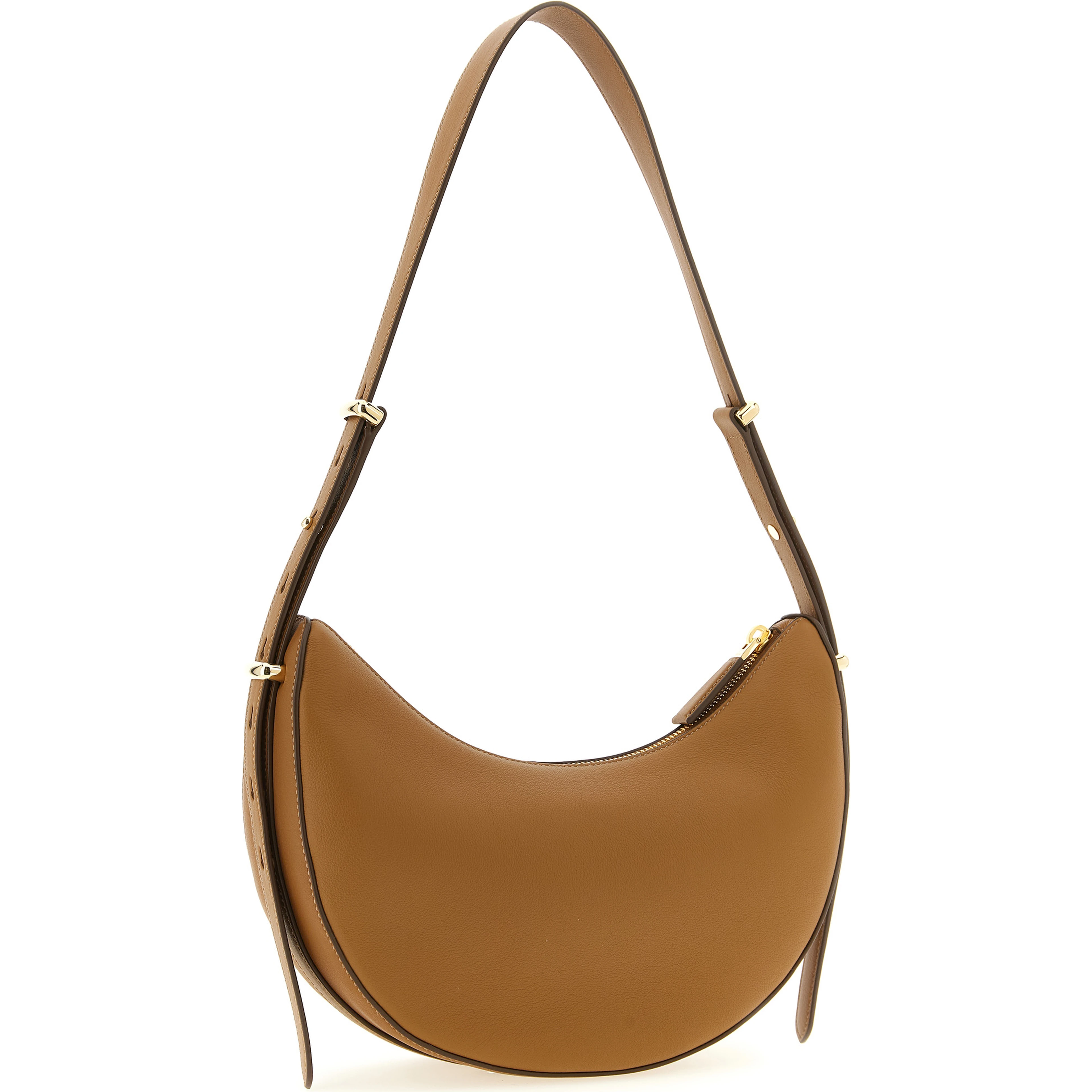 Brown Calfskin Shoulder Bag