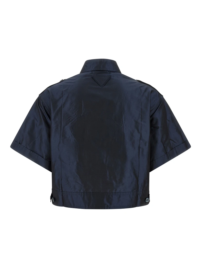 Blue Silk Blouse
