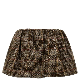 Brown Virgin Wool Long Skirt