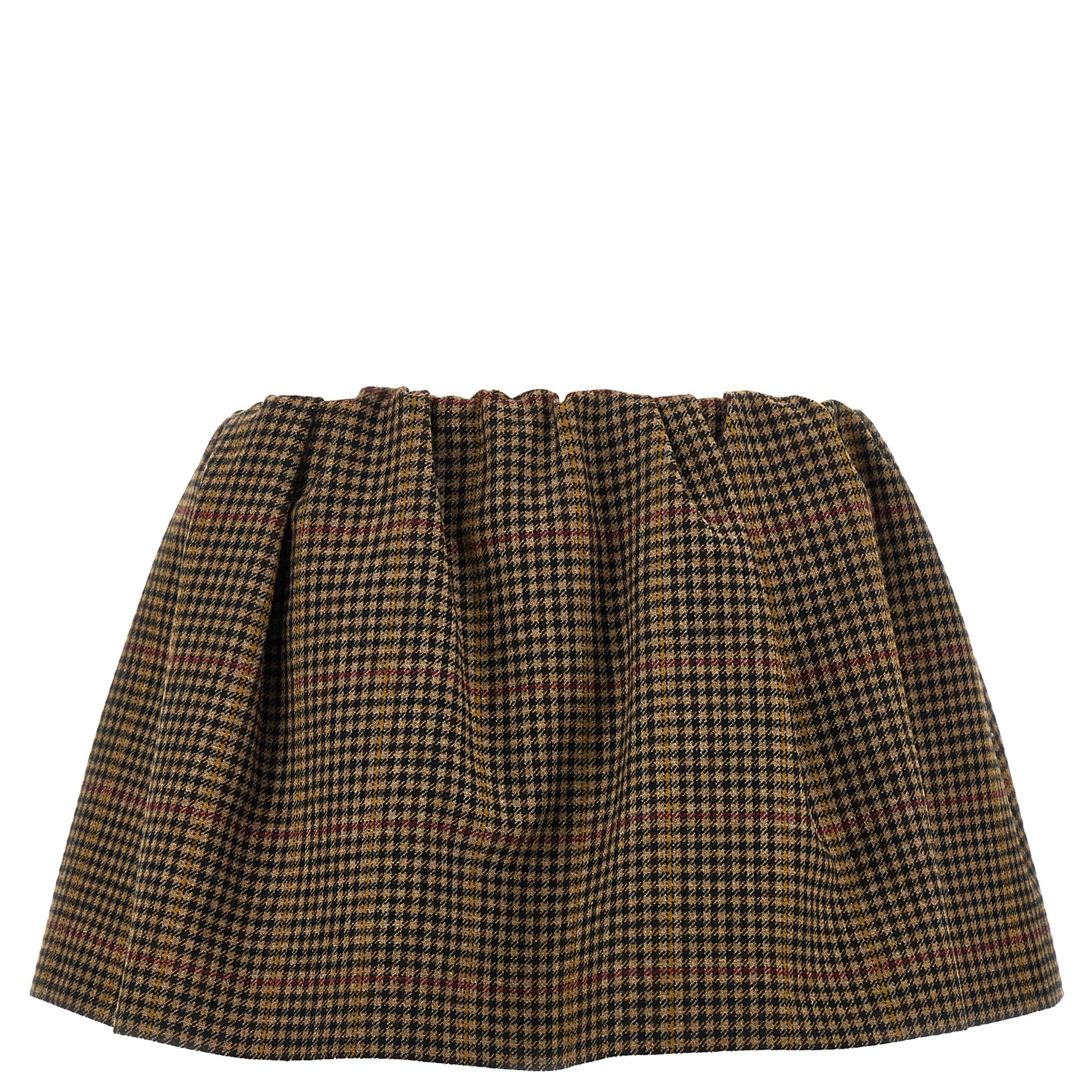 Brown Virgin Wool Long Skirt