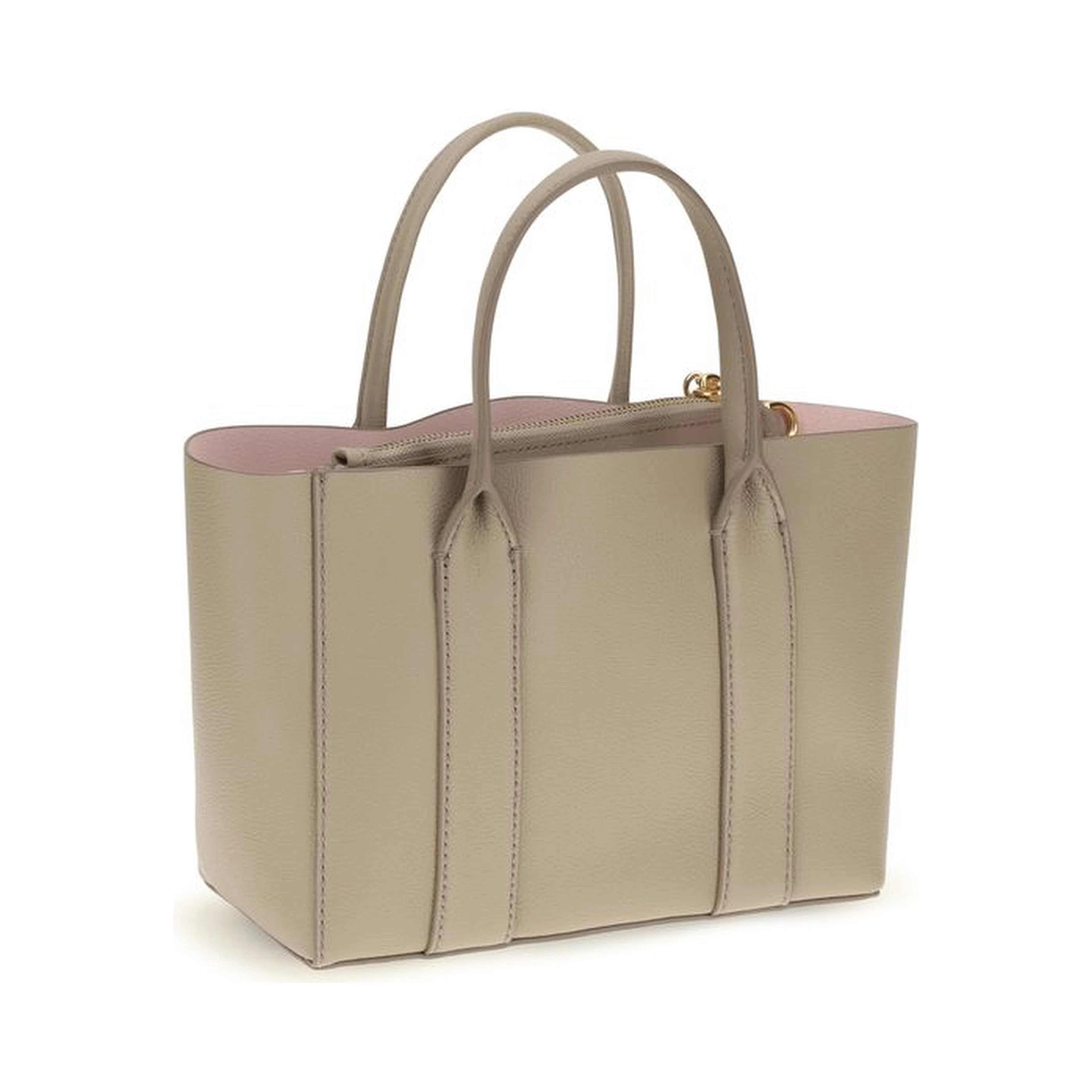 Beige Calf Leather Bos Taurus Shoulder Bag