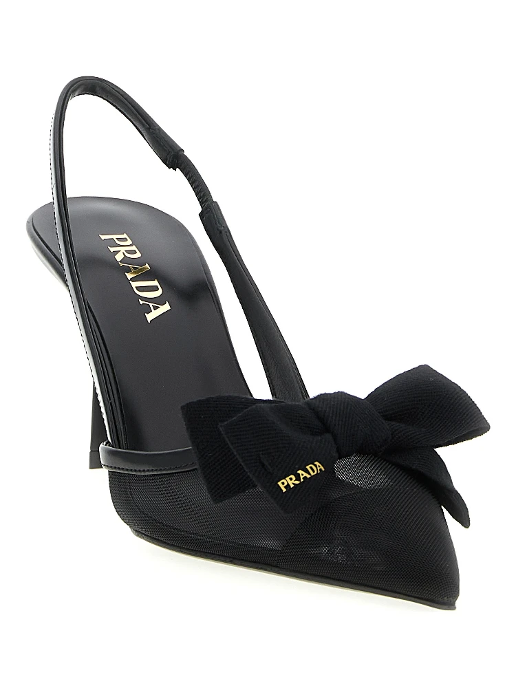 Black Polyamide Mid Heel Pumps alternative