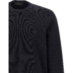 Blue Virgin Wool Cardigan