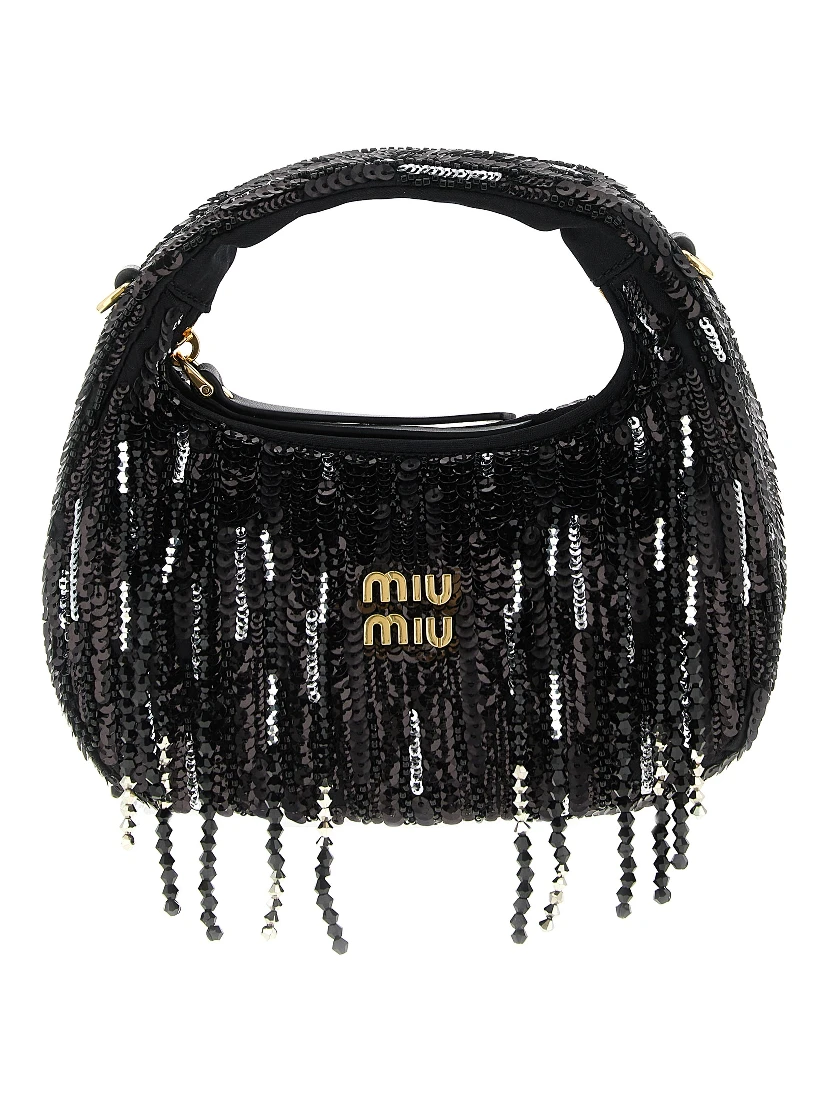 Black Polyester Handbag