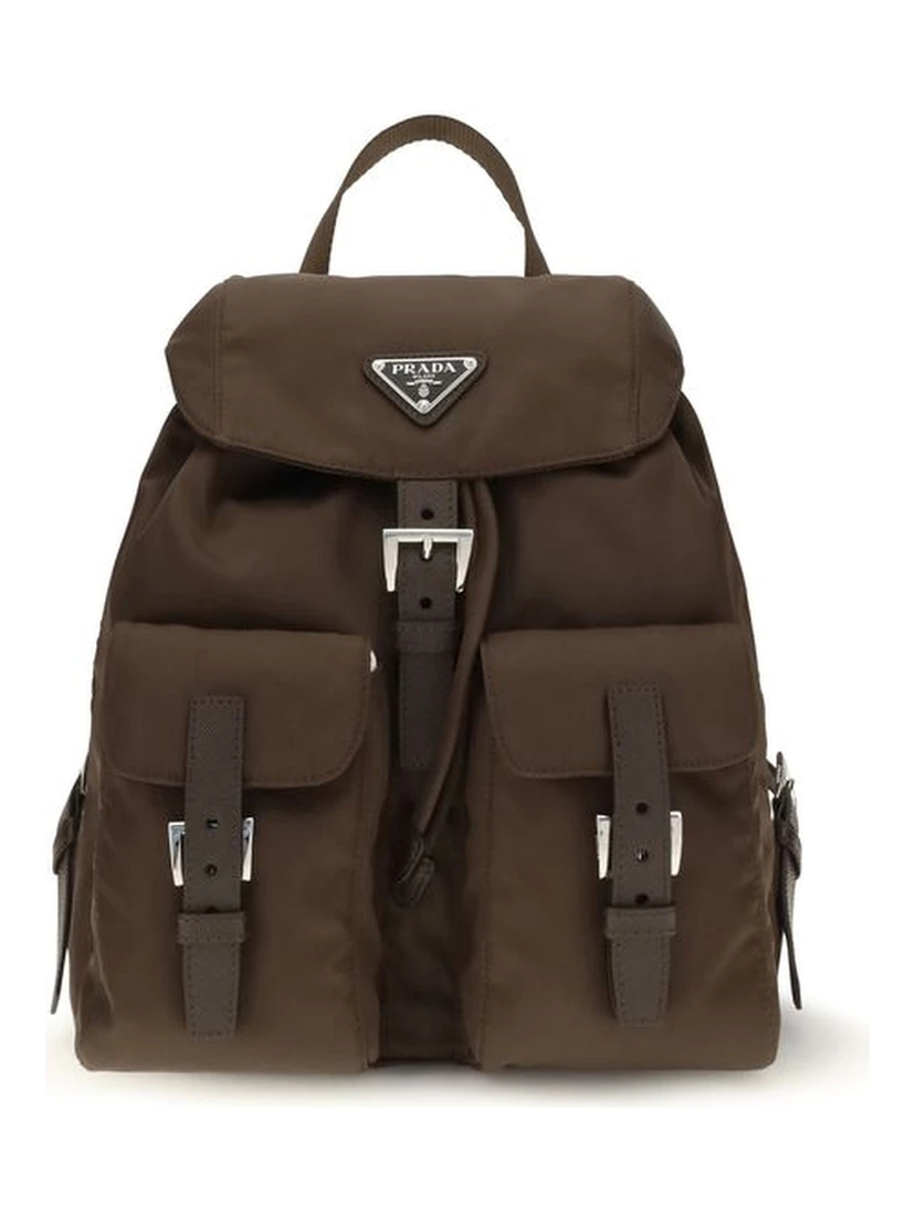 Brown Nylon Backpack