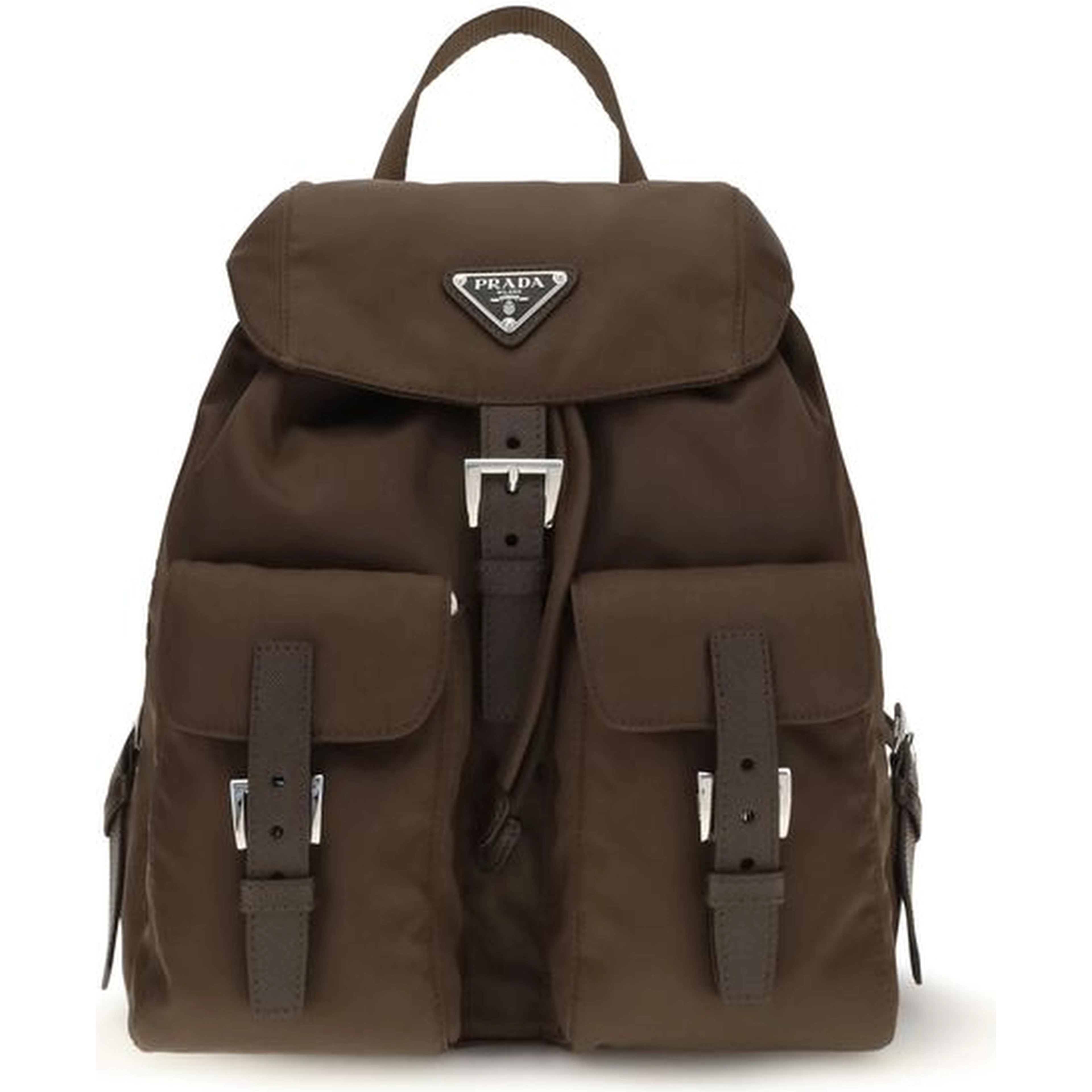 Brown Nylon Backpack