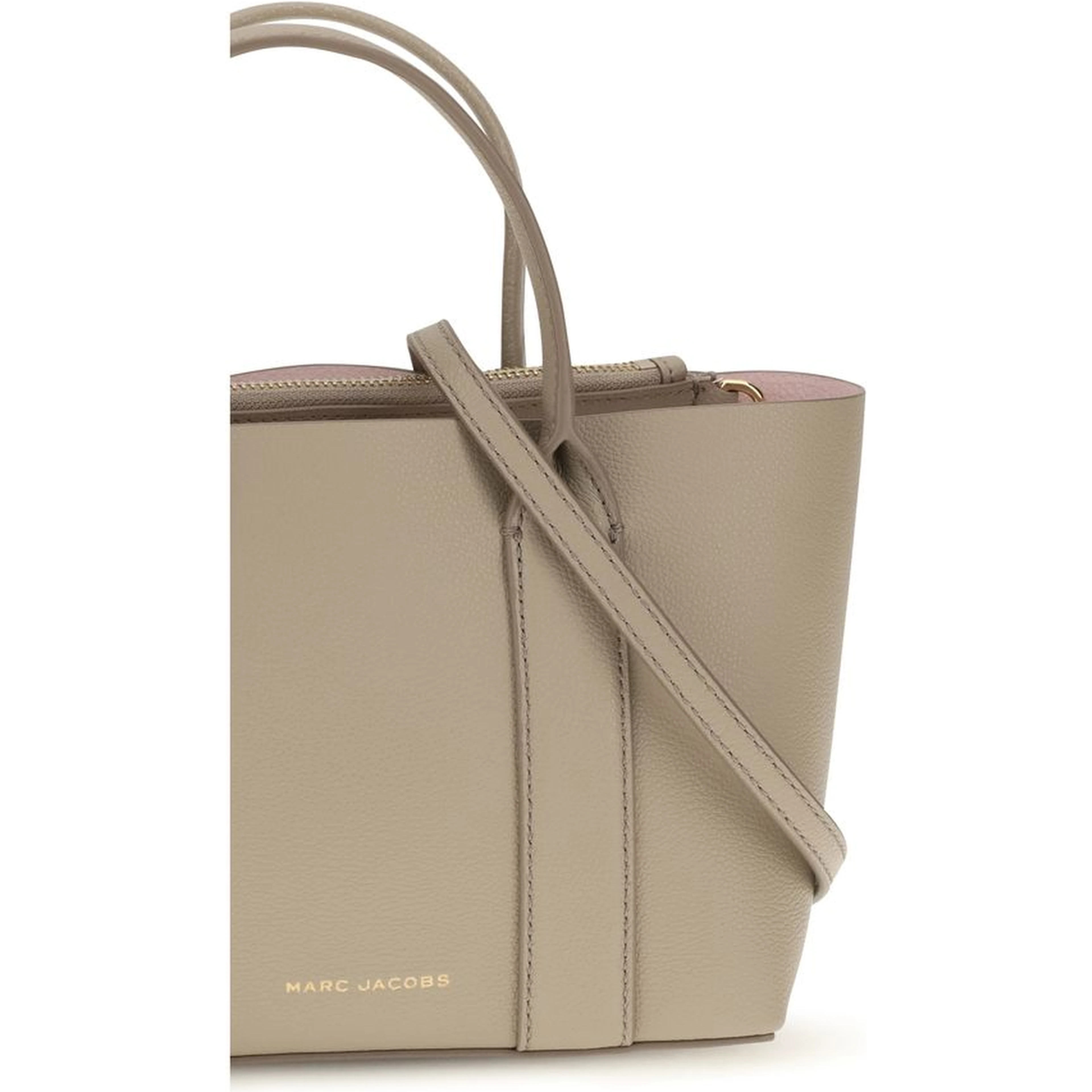 Beige Calf Leather Bos Taurus Shoulder Bag