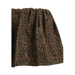 Brown Virgin Wool Long Skirt