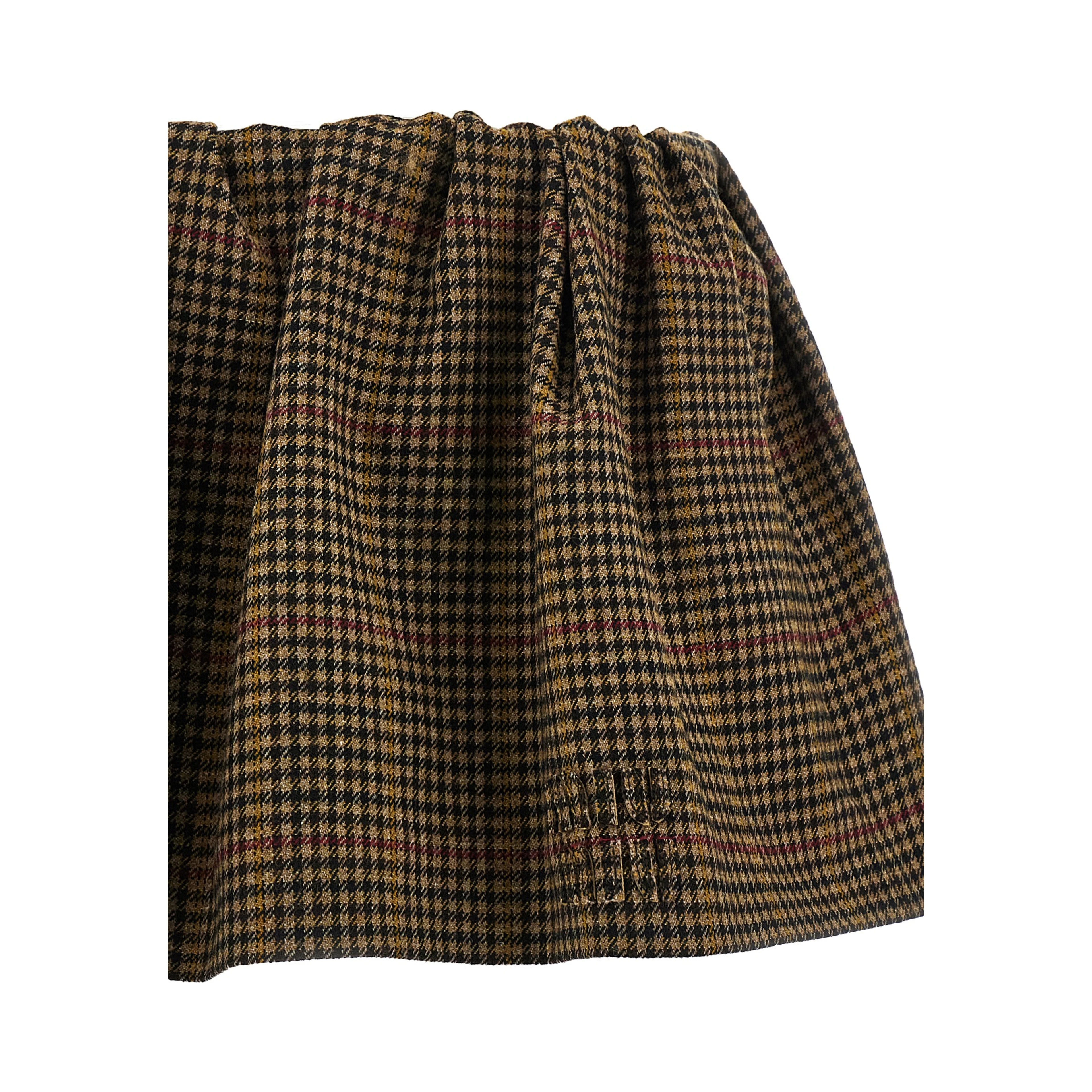 Brown Virgin Wool Long Skirt