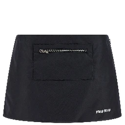 Blue Recycled Polyamide Long Skirt