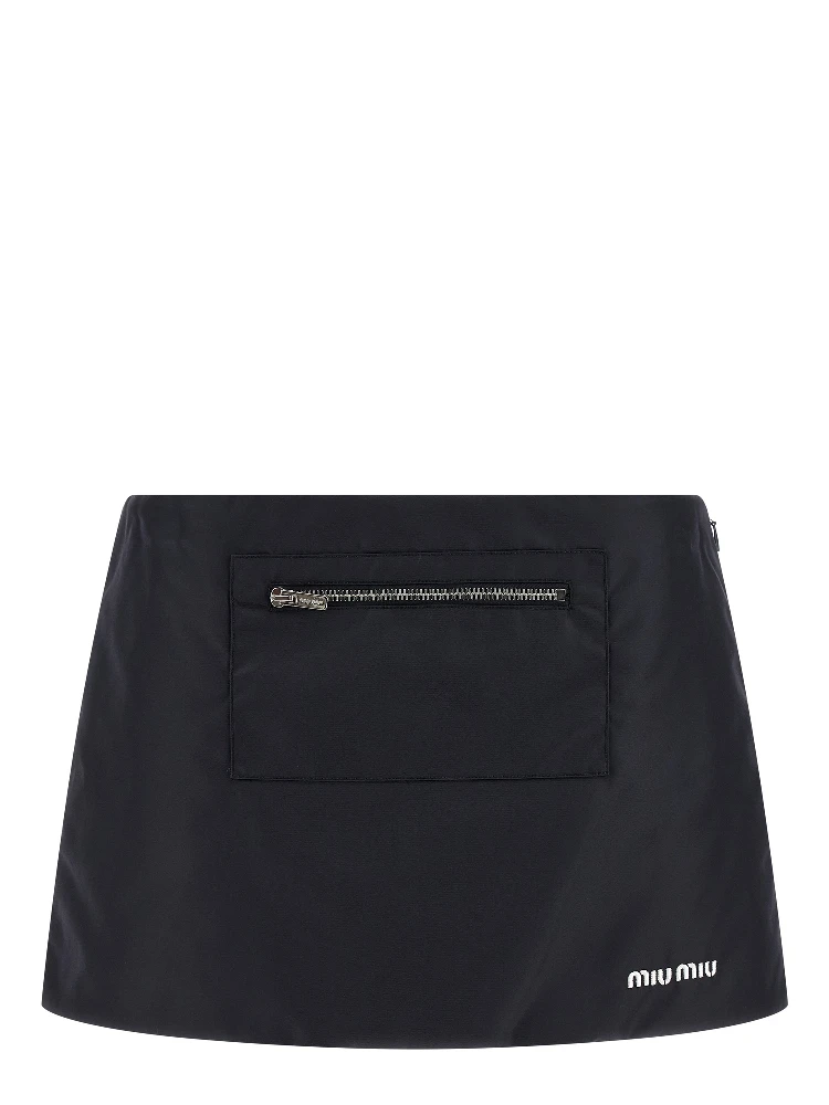 Blue Recycled Polyamide Long Skirt