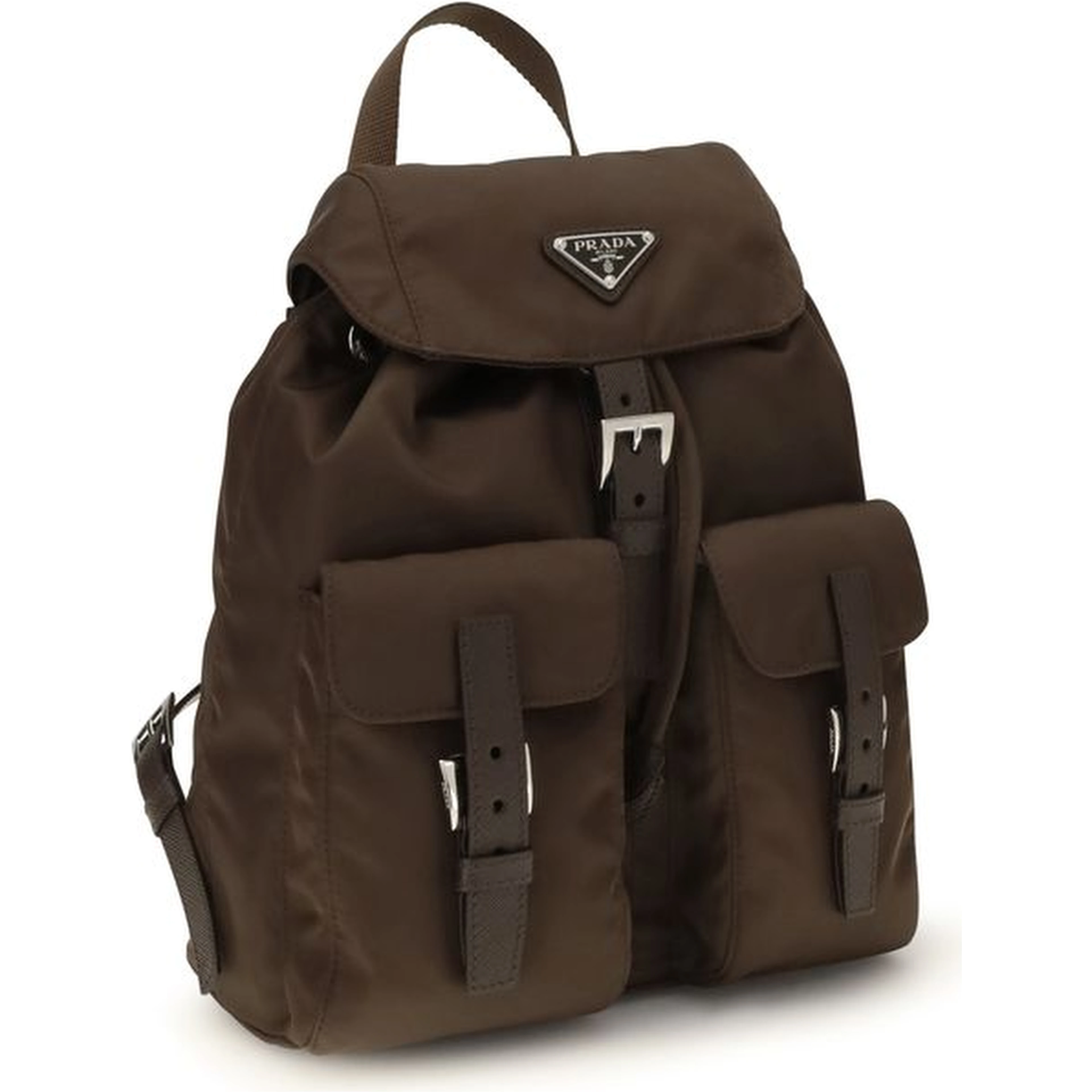 Brown Nylon Backpack