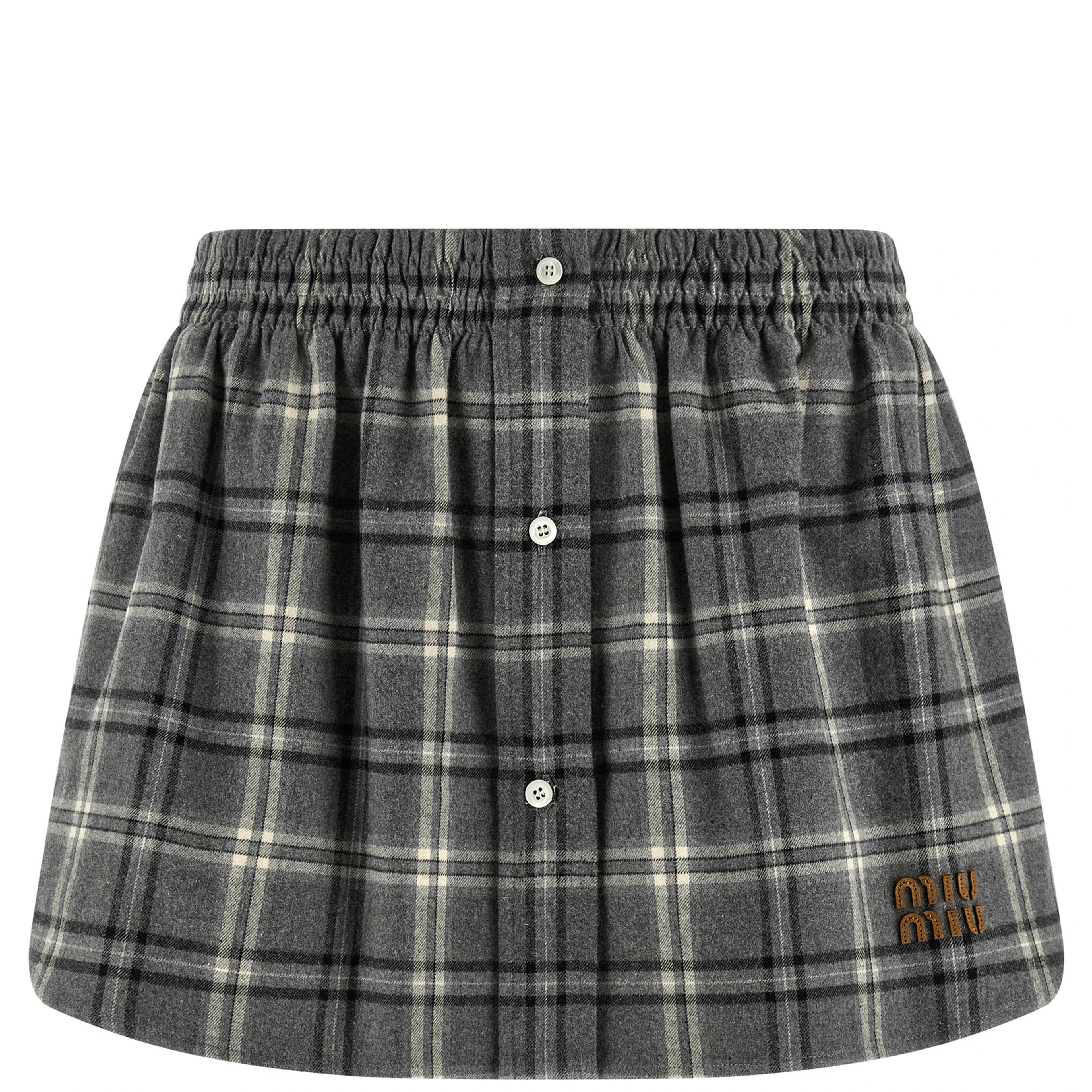 Gray Cotton Long Skirt