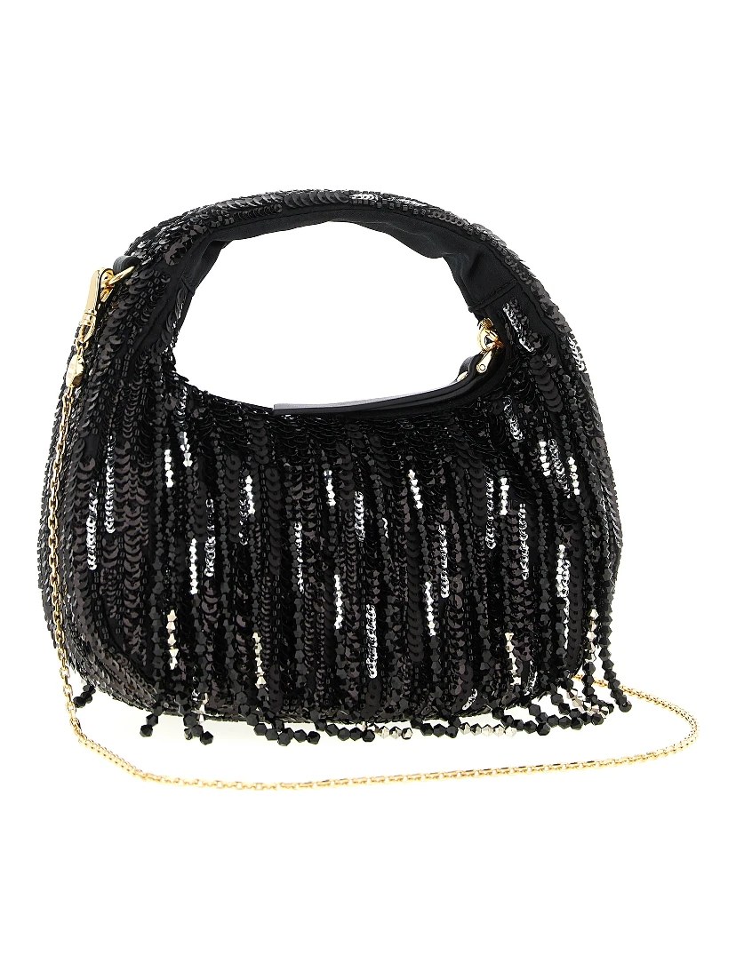 Black Polyester Handbag