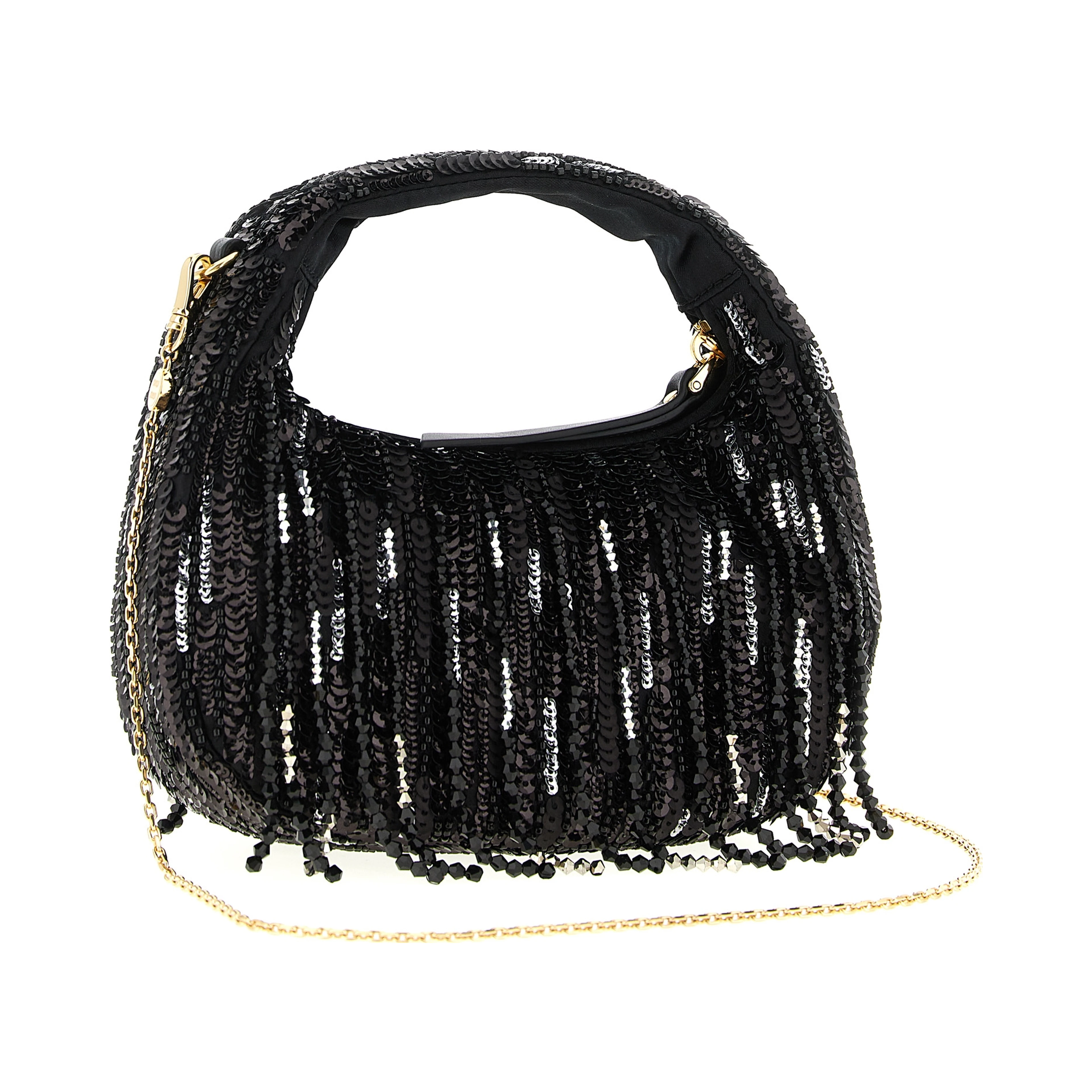 Black Polyester Handbag