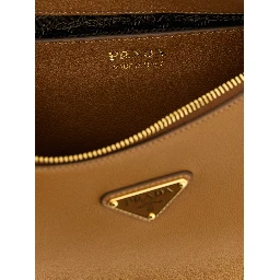 Brown Calfskin Shoulder Bag
