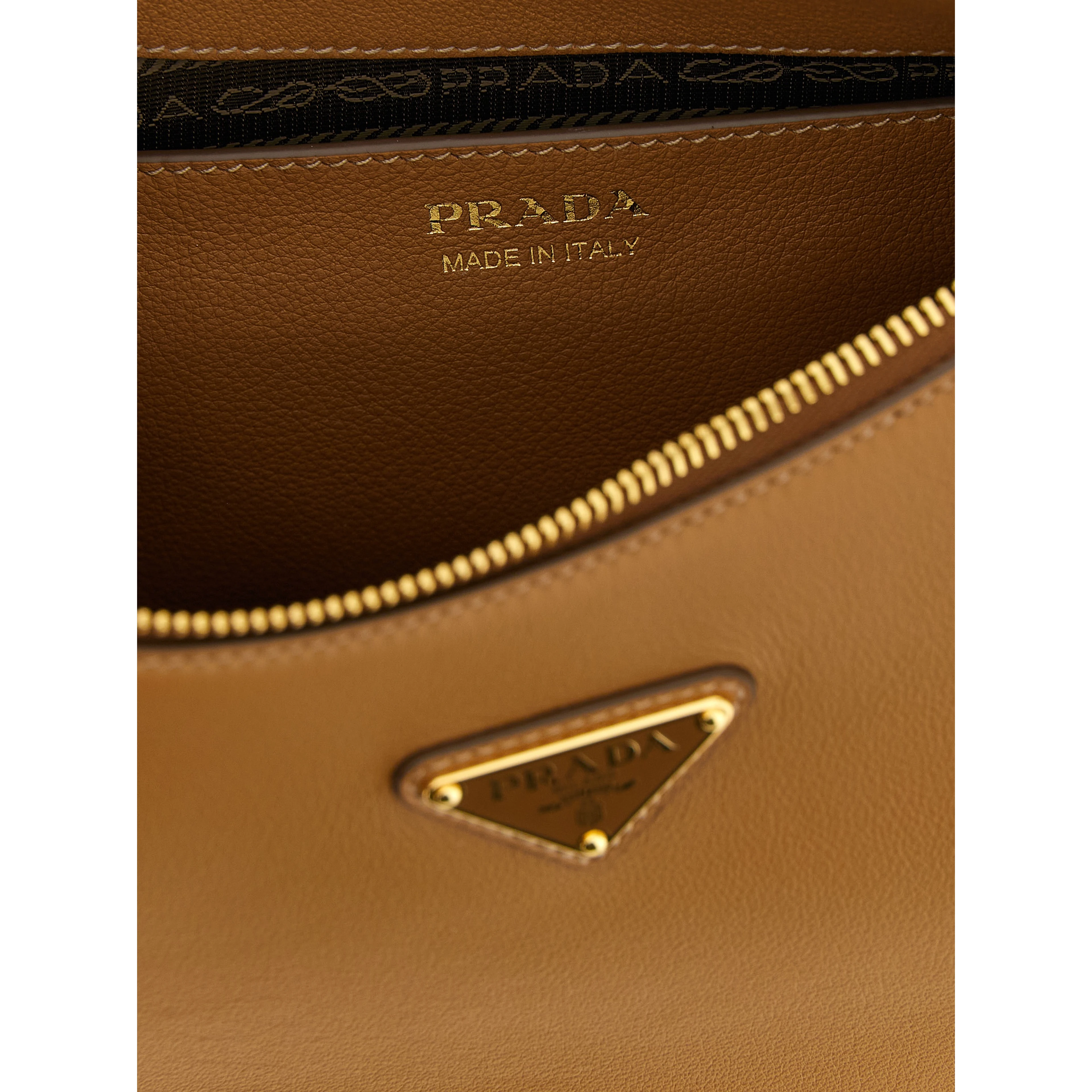 Brown Calfskin Shoulder Bag