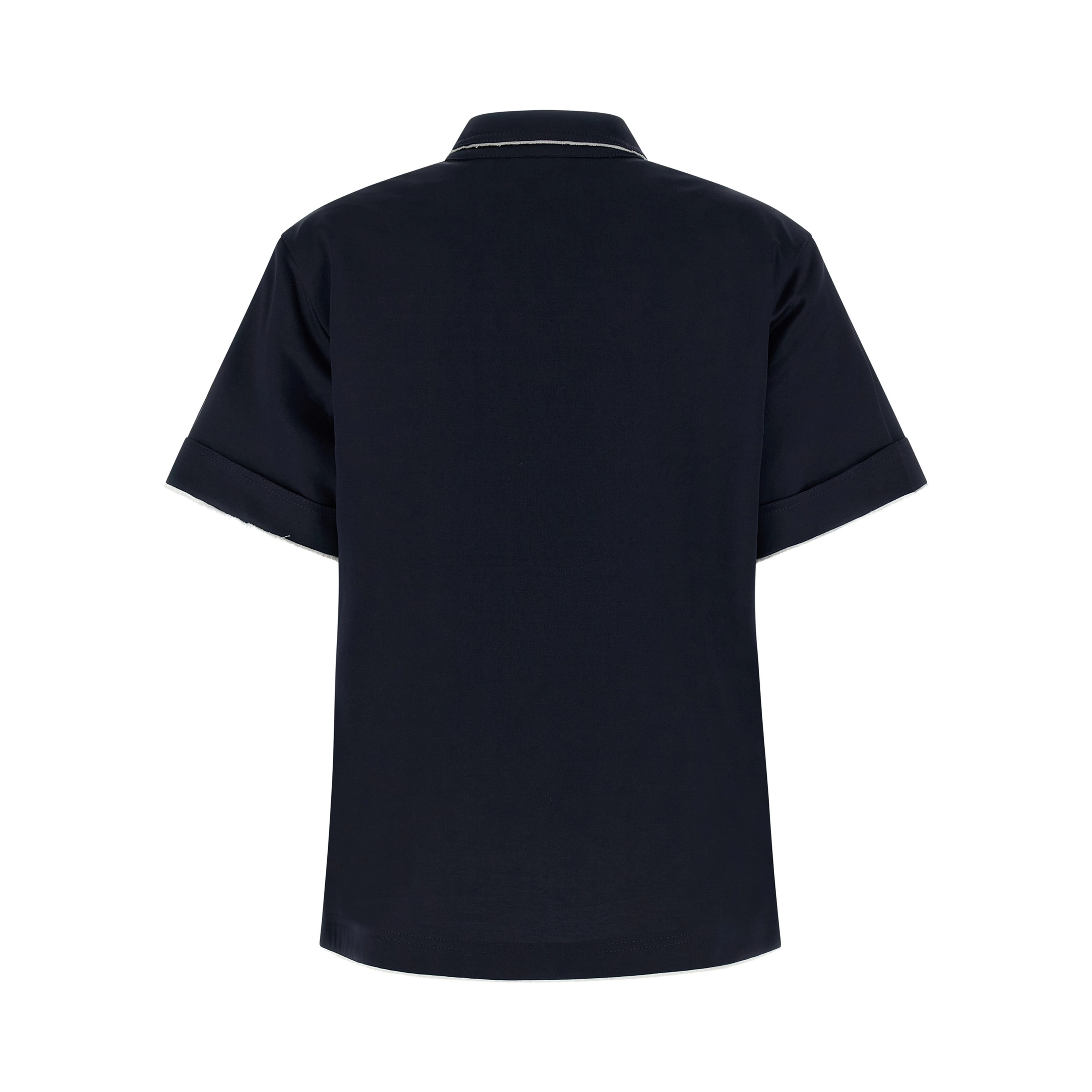 Blue Cotton Polo Shirt