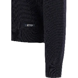 Blue Virgin Wool Cardigan