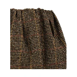 Brown Virgin Wool Long Skirt