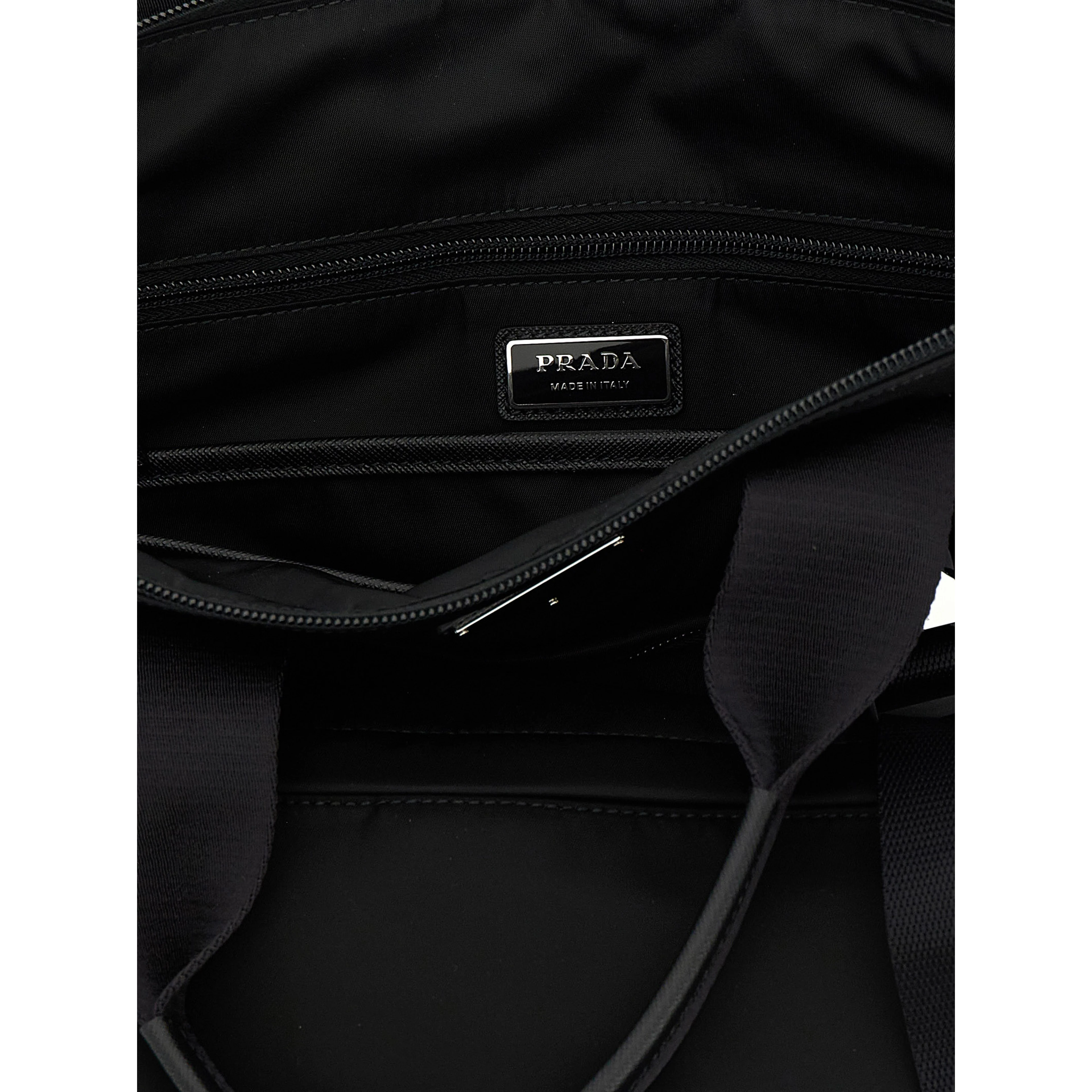 Black Recycled Polyamide Tote Bag