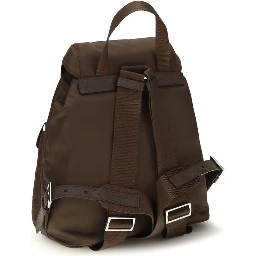Brown Nylon Backpack