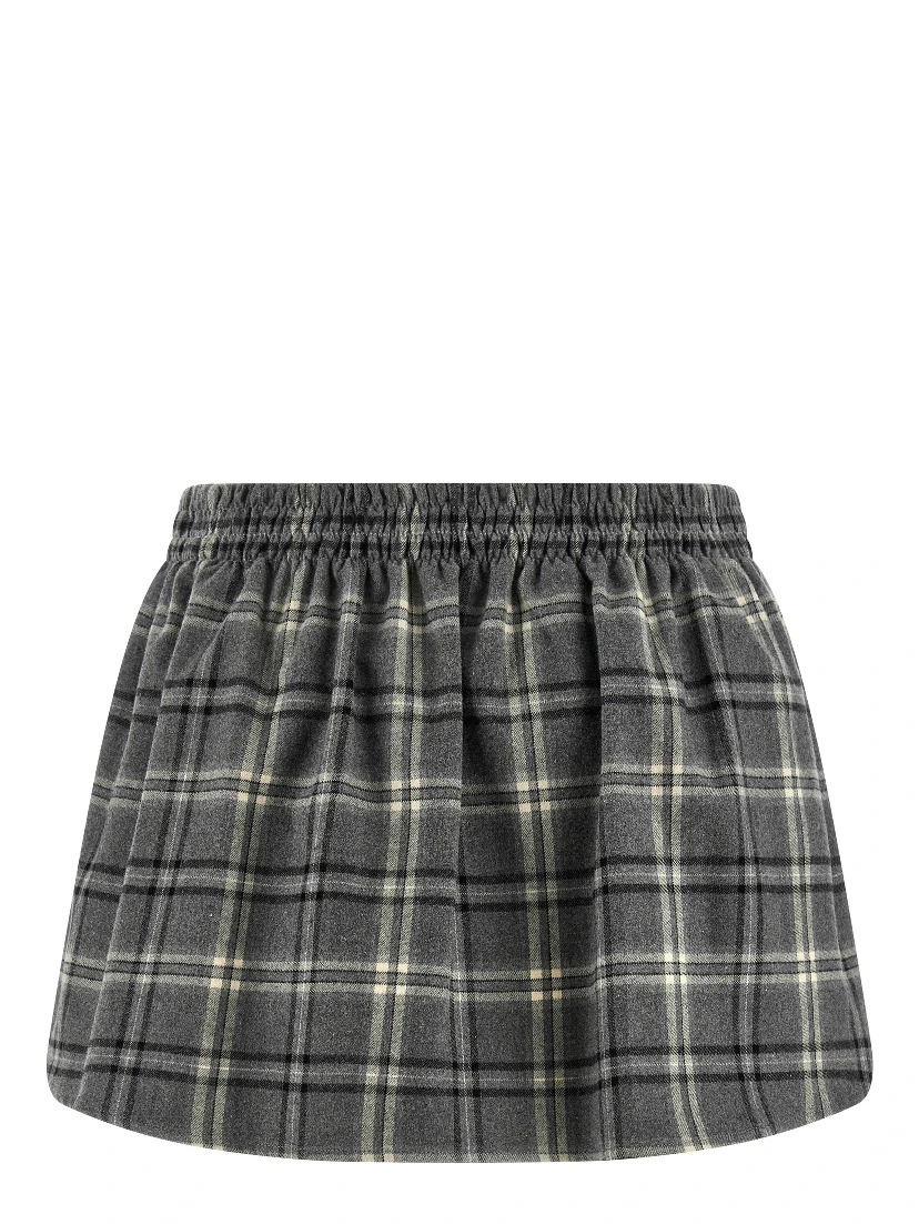 Gray Cotton Long Skirt
