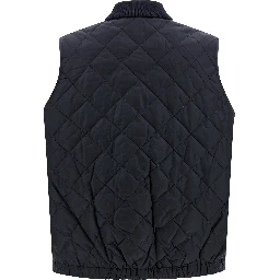 Blue Recycled Polyamide Sleeveless Jacket