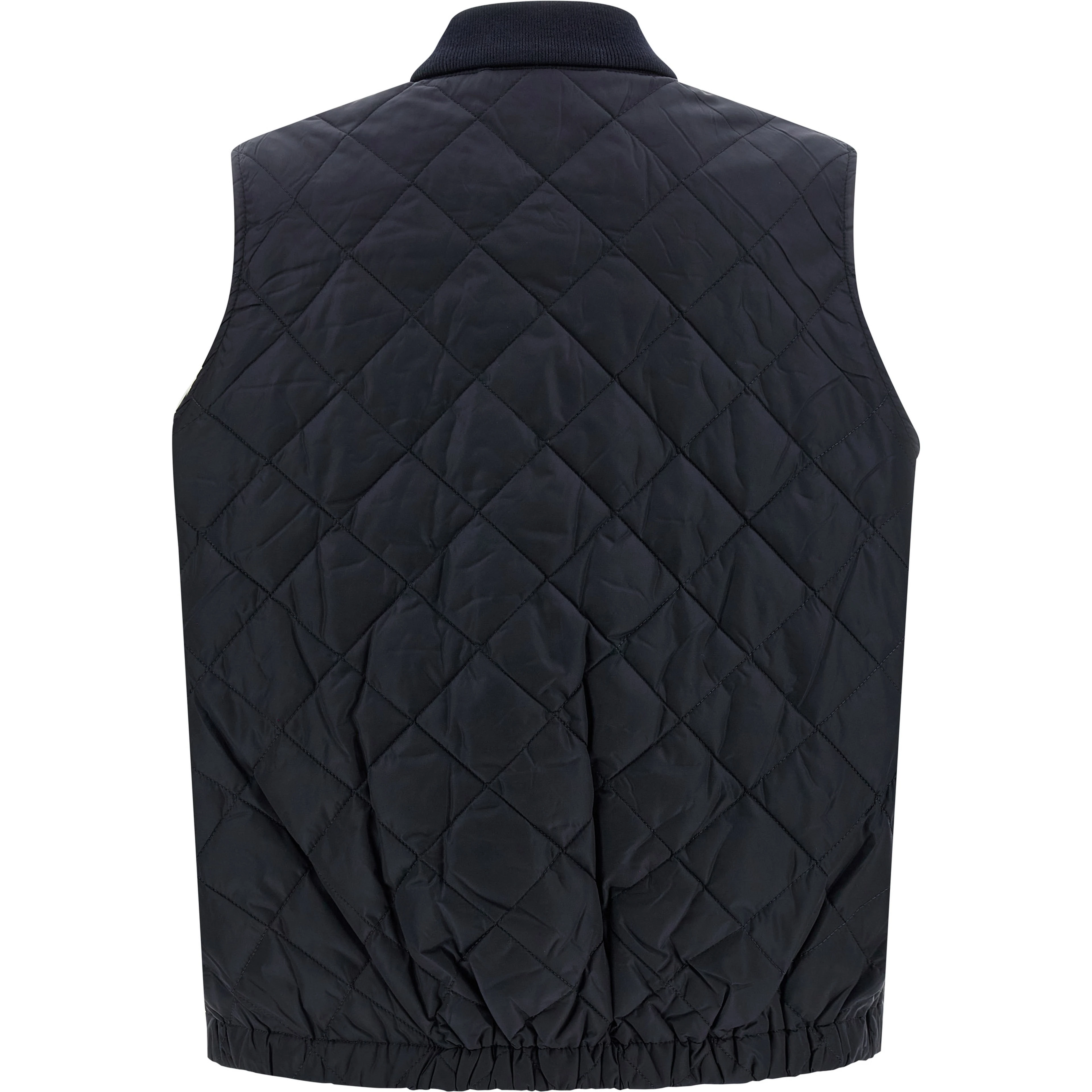 Blue Recycled Polyamide Sleeveless Jacket
