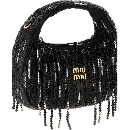 Black Polyester Handbag