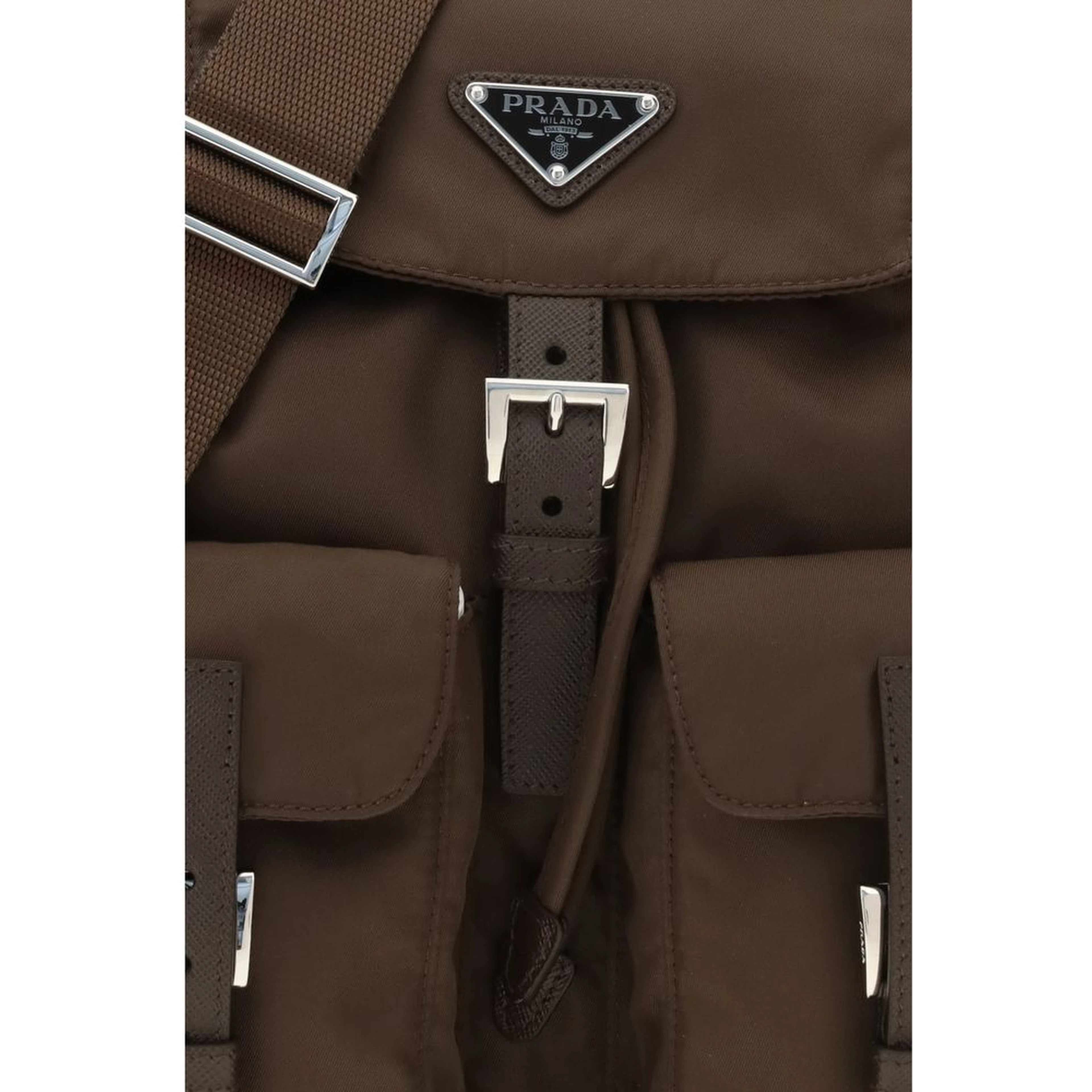 Brown Nylon Backpack
