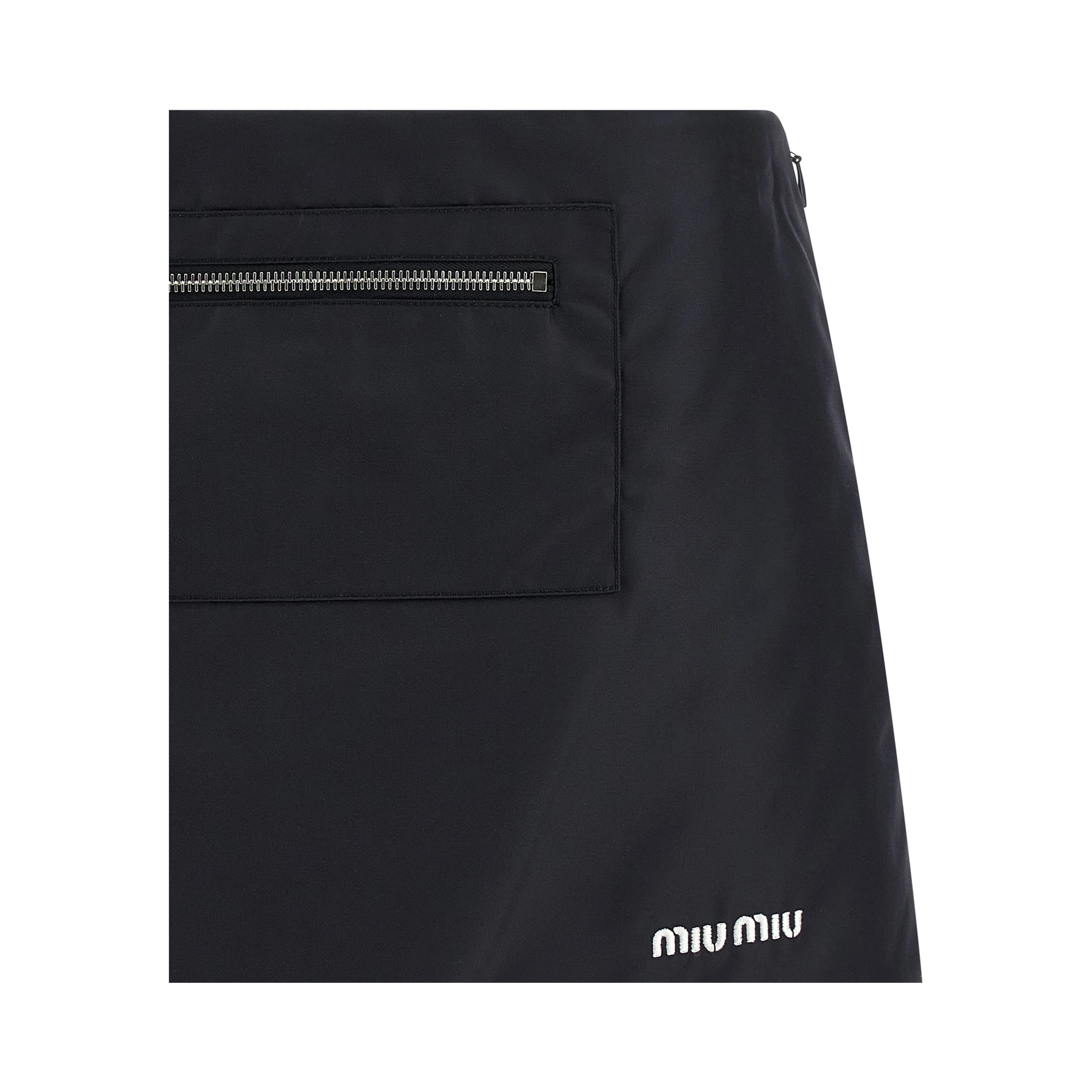 Blue Recycled Polyamide Long Skirt