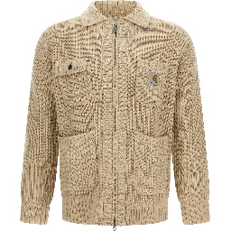 Beige Acetate Cardigan