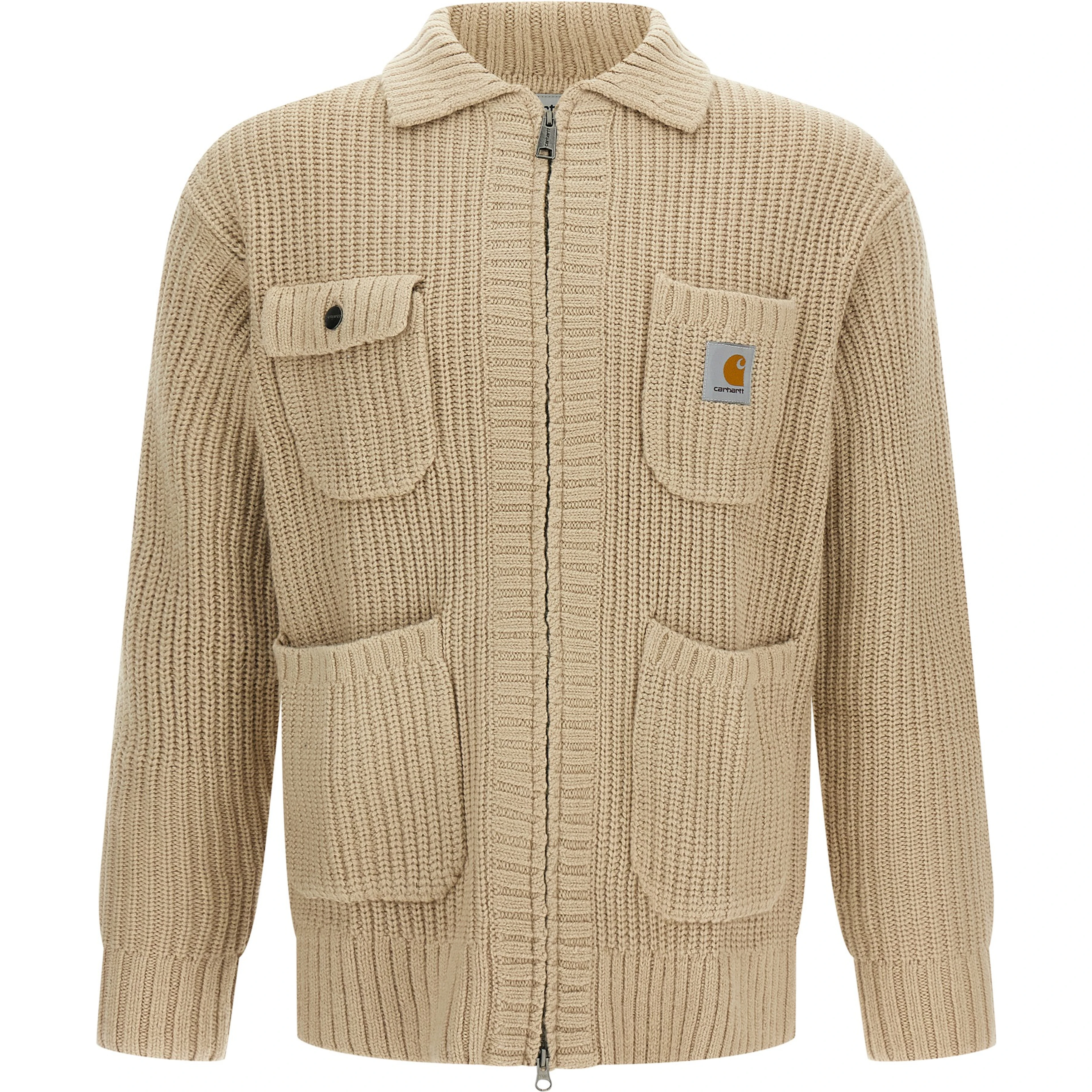 Beige Acetate Cardigan