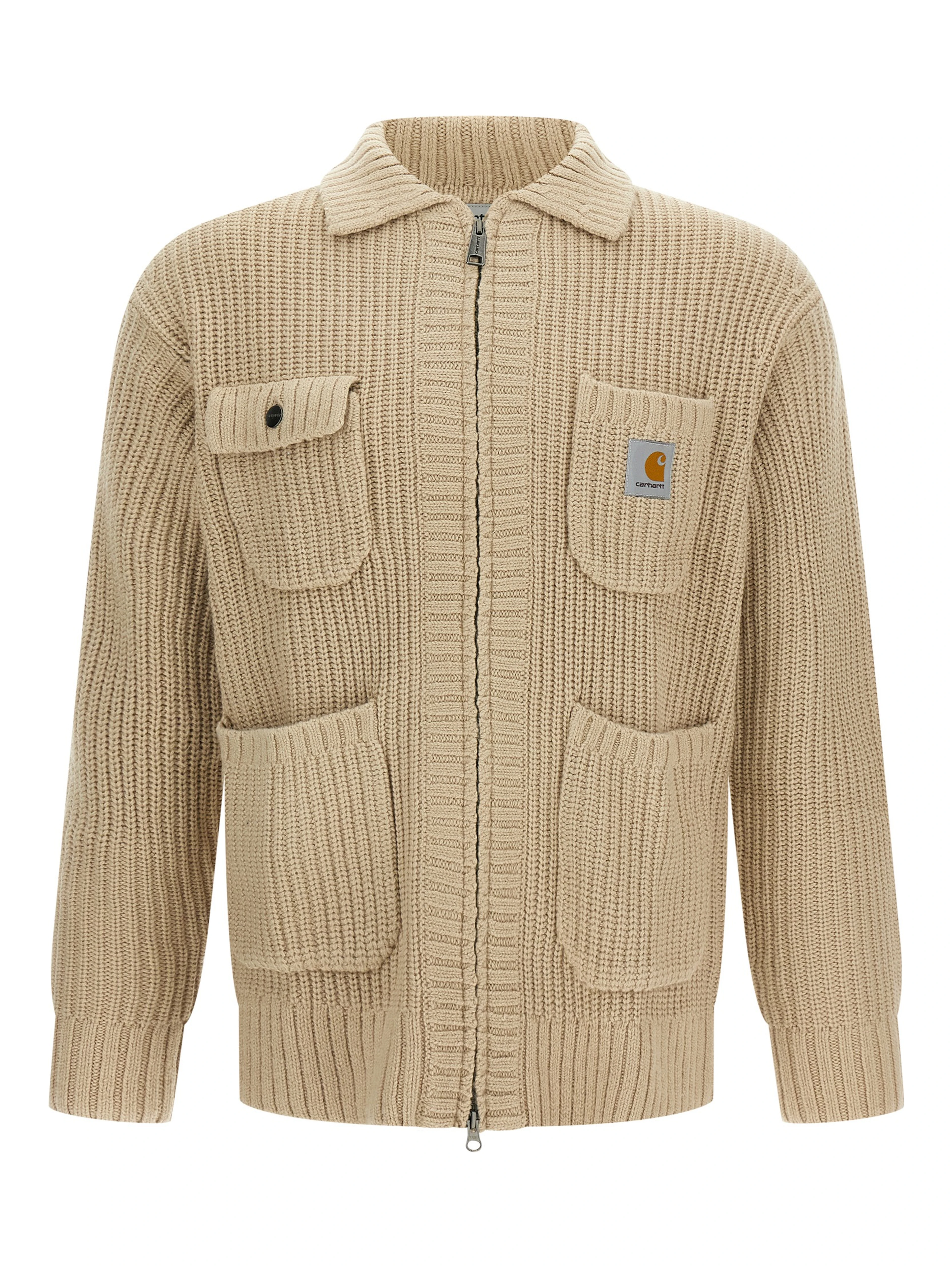 Beige Acetate Cardigan