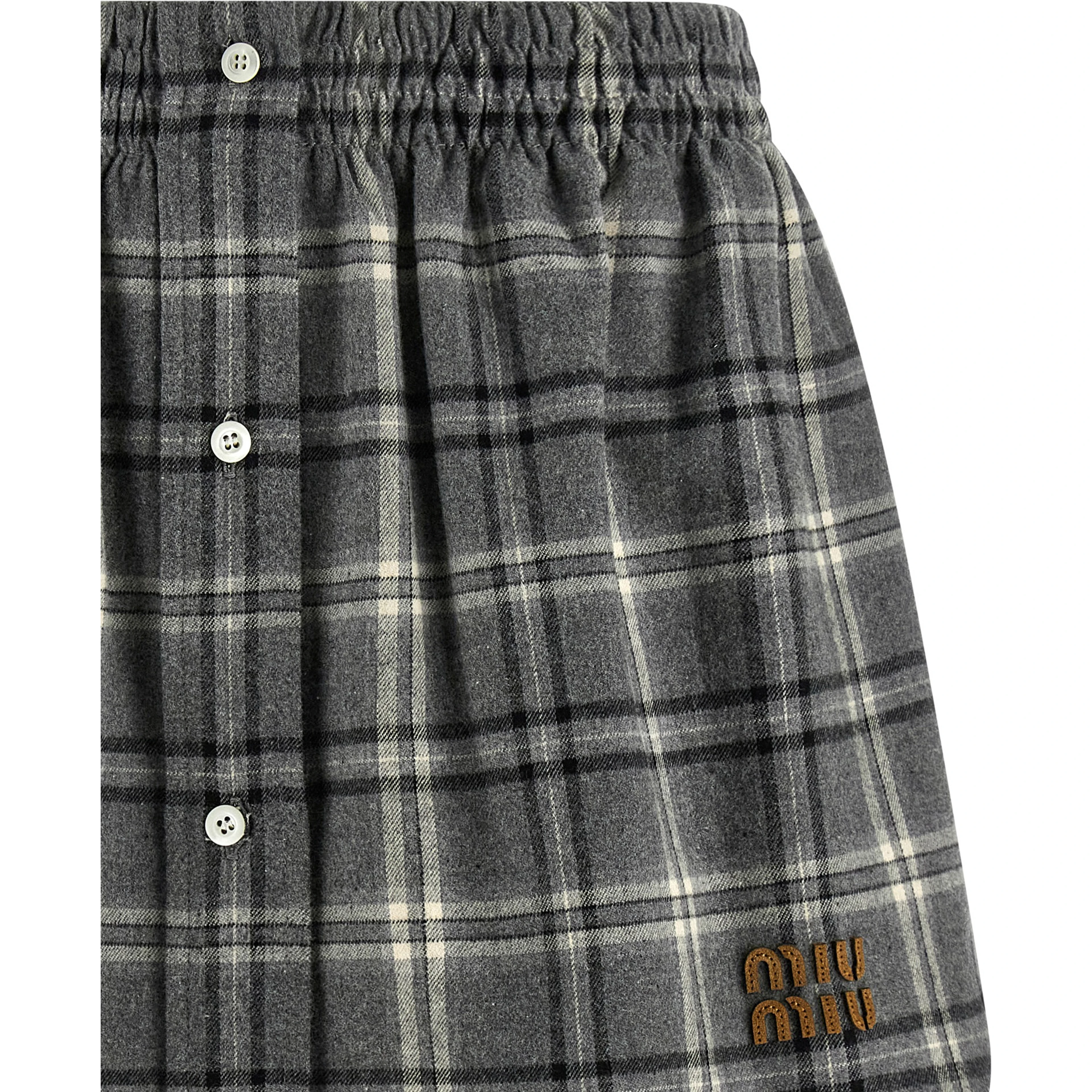 Gray Cotton Long Skirt