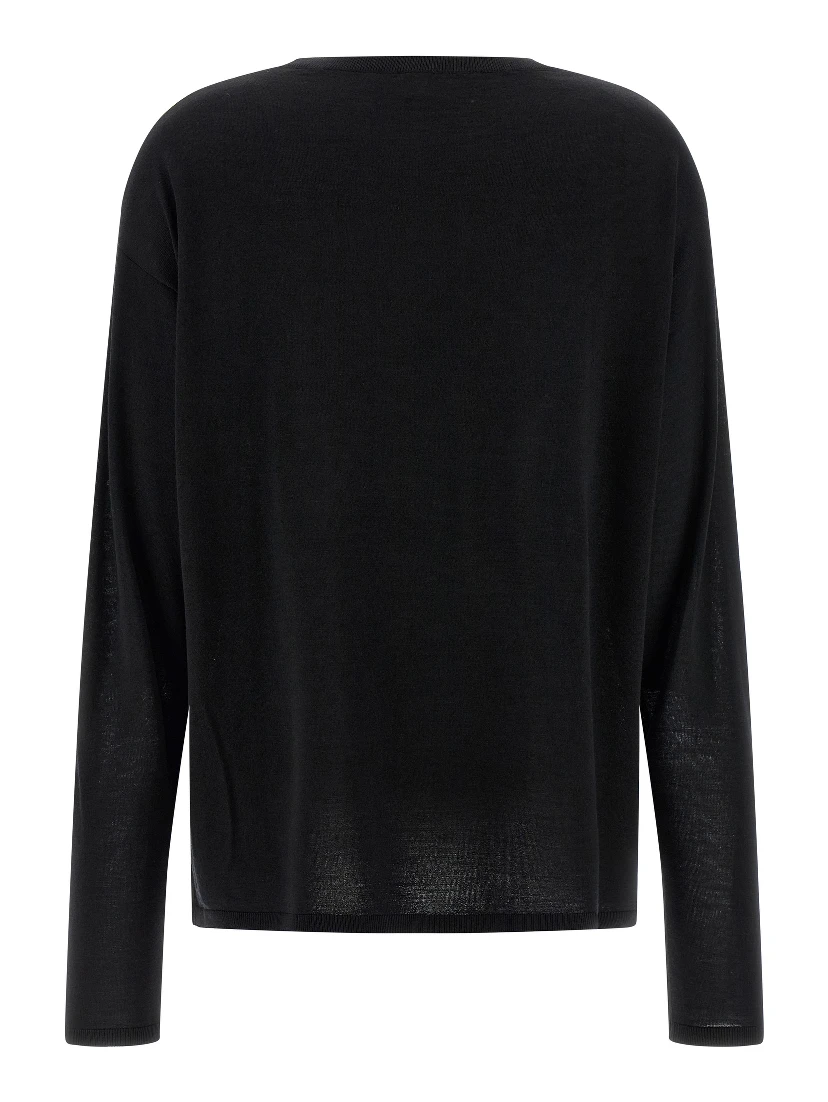 Black Wool Cardigan