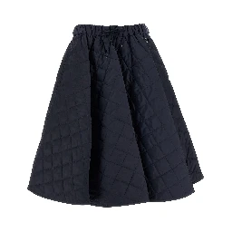 Blue Recycled Polyamide Midi Skirt