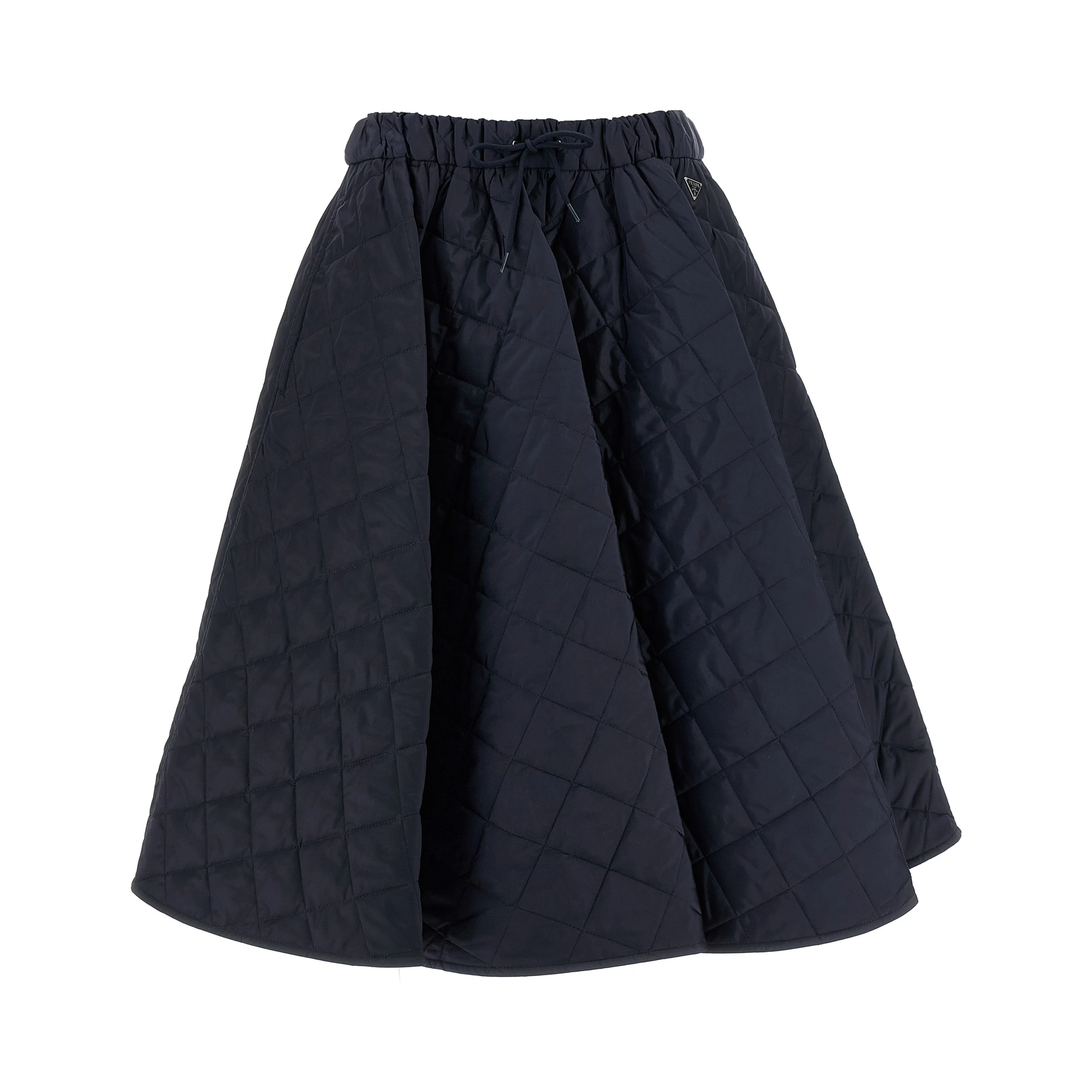 Blue Recycled Polyamide Midi Skirt