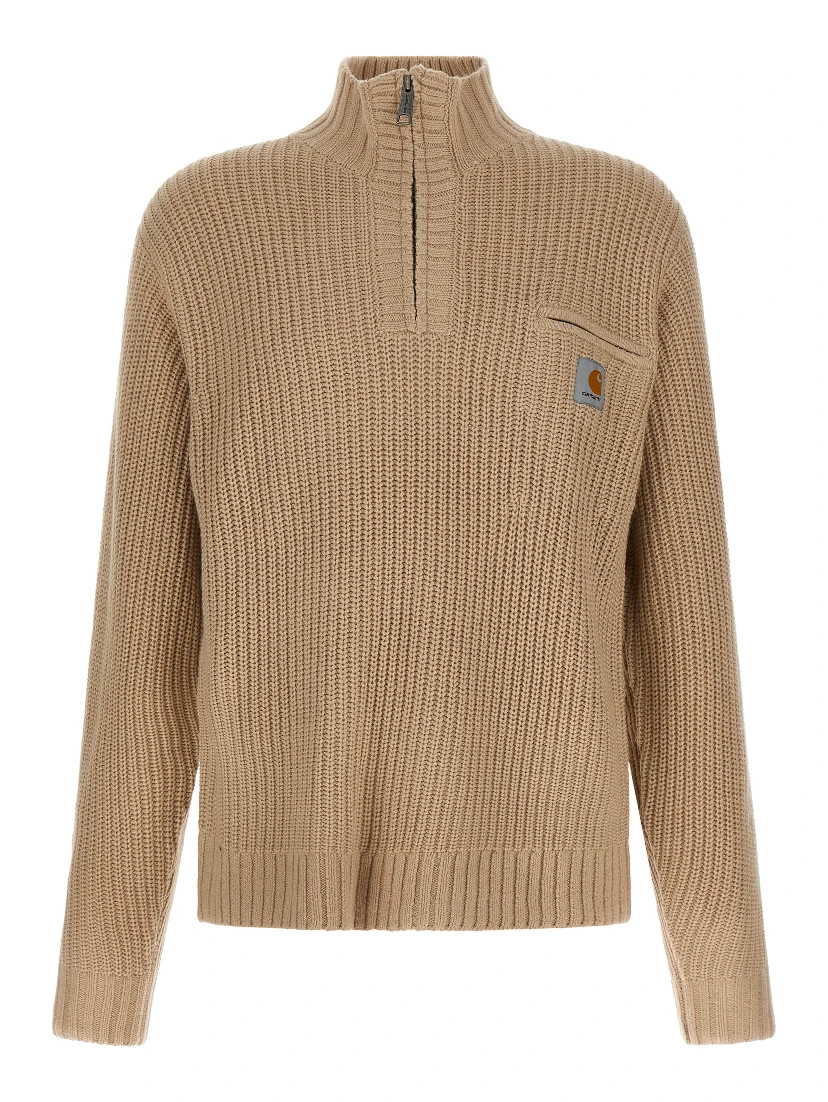 Beige Acetate Cardigan