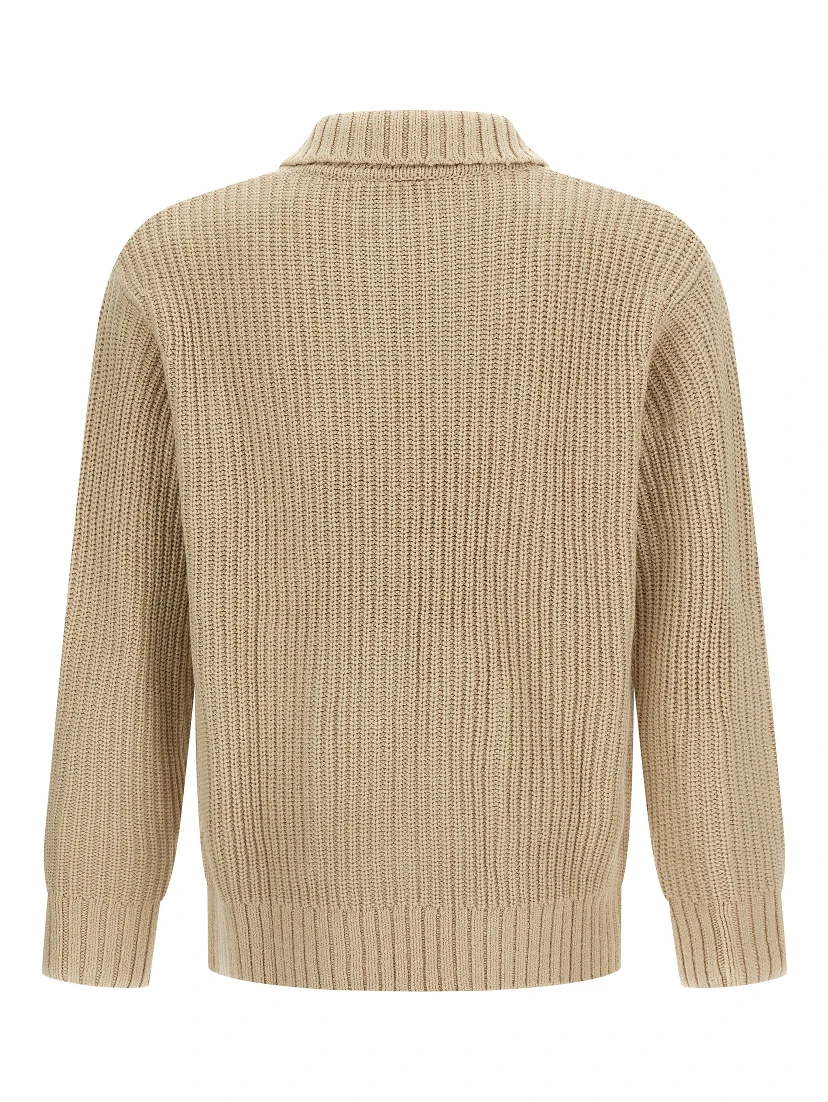 Beige Acetate Cardigan